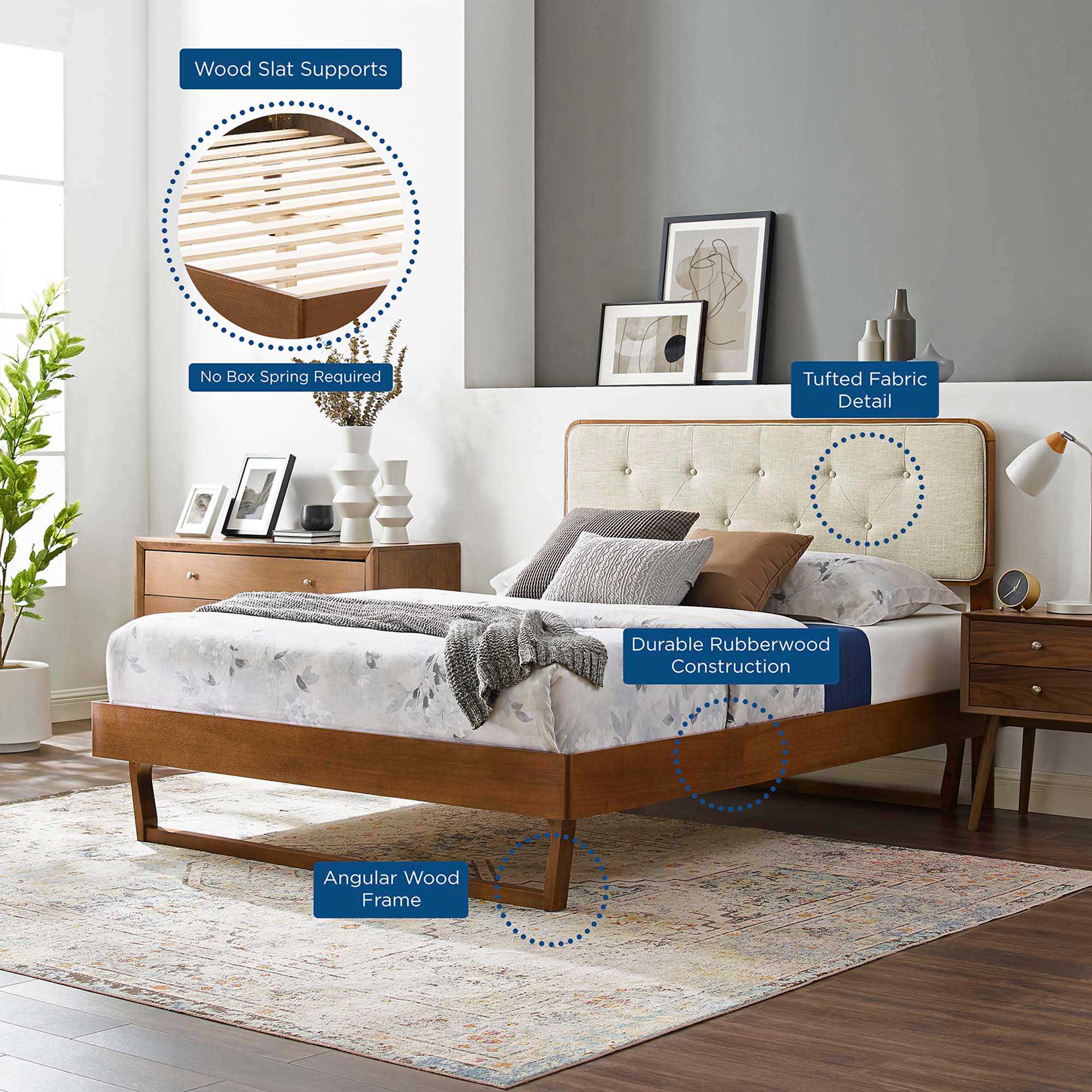 Modway MOD-6643-WAL-BEI beds - View #5