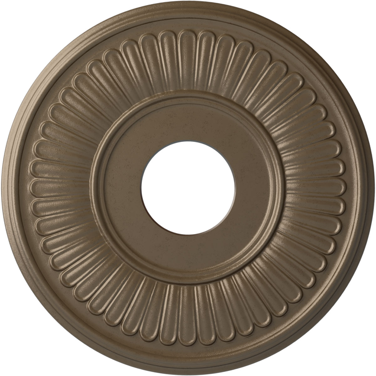 Ekena Millwork CM15BEWSS Berkshire 15.75-in W x 15.75-in L Painted Warm Silver Polyurethane Whole Ceiling Medallion