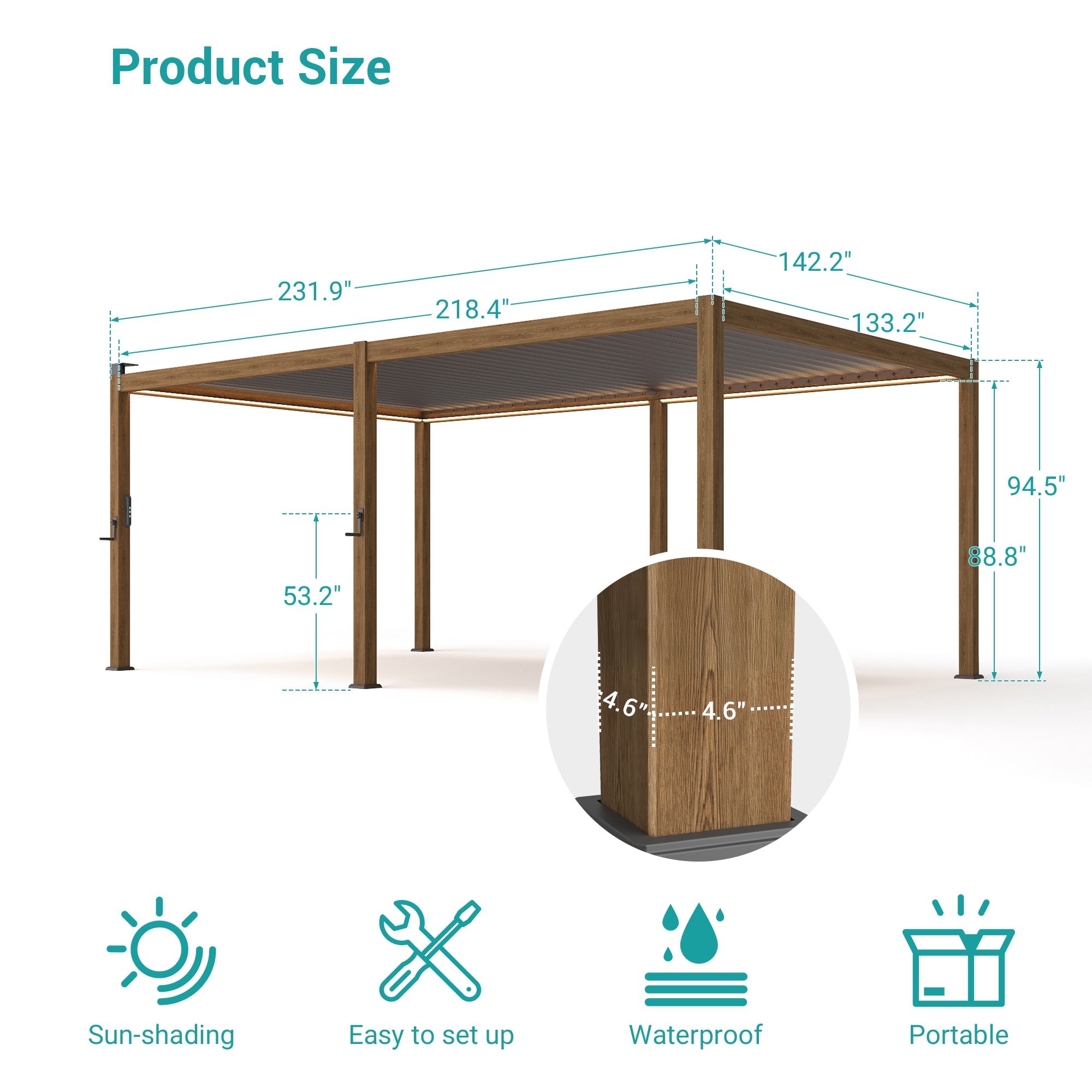 Sonkuki SD-GZ3660WH Pergolas-2 - View #3