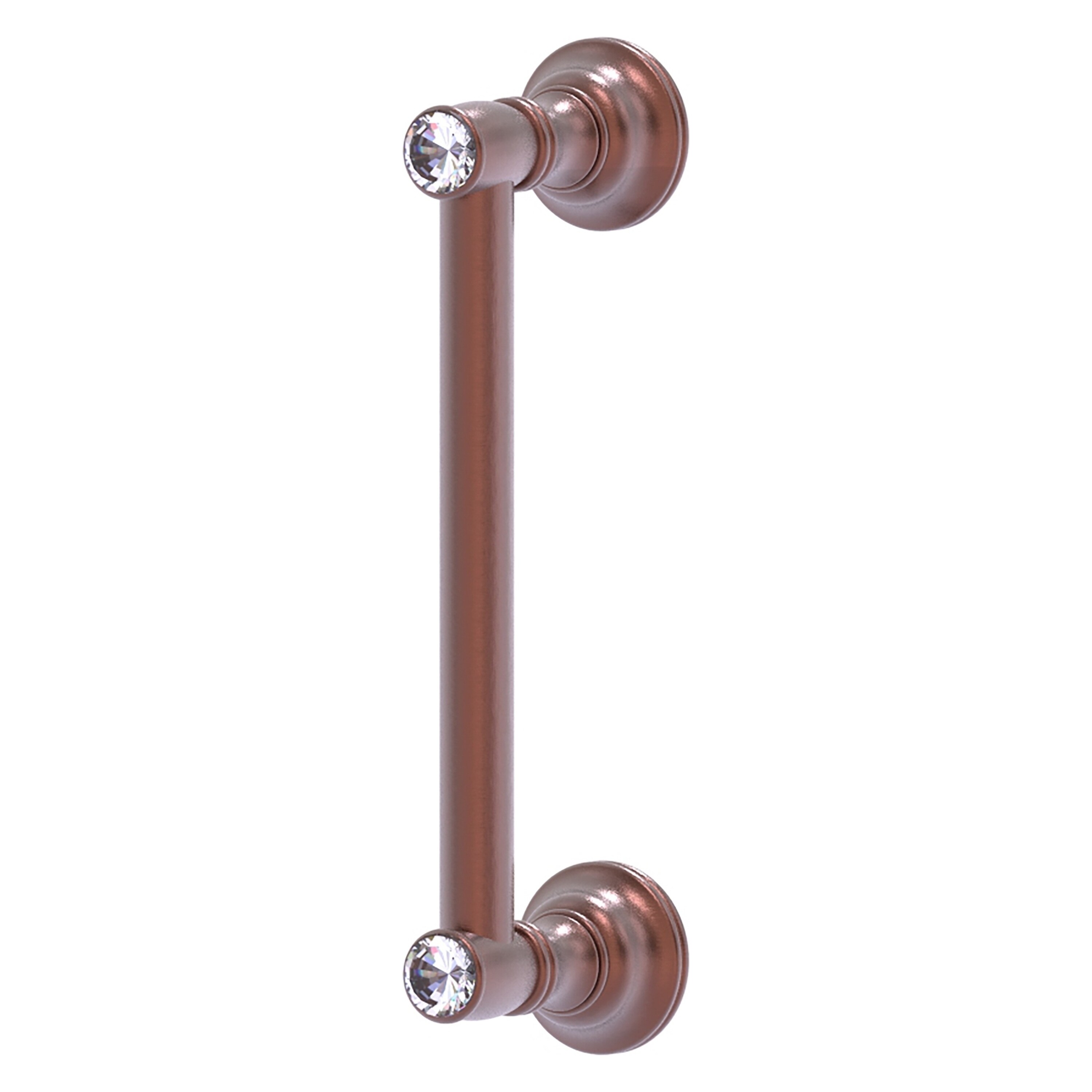 Allied Brass CC-3-8-CA Carolina Crystal 8-in , 203mm Center to Center Antique Copper Dual Mount Cylindrical Bar For Use on Appliances Drawer Pulls