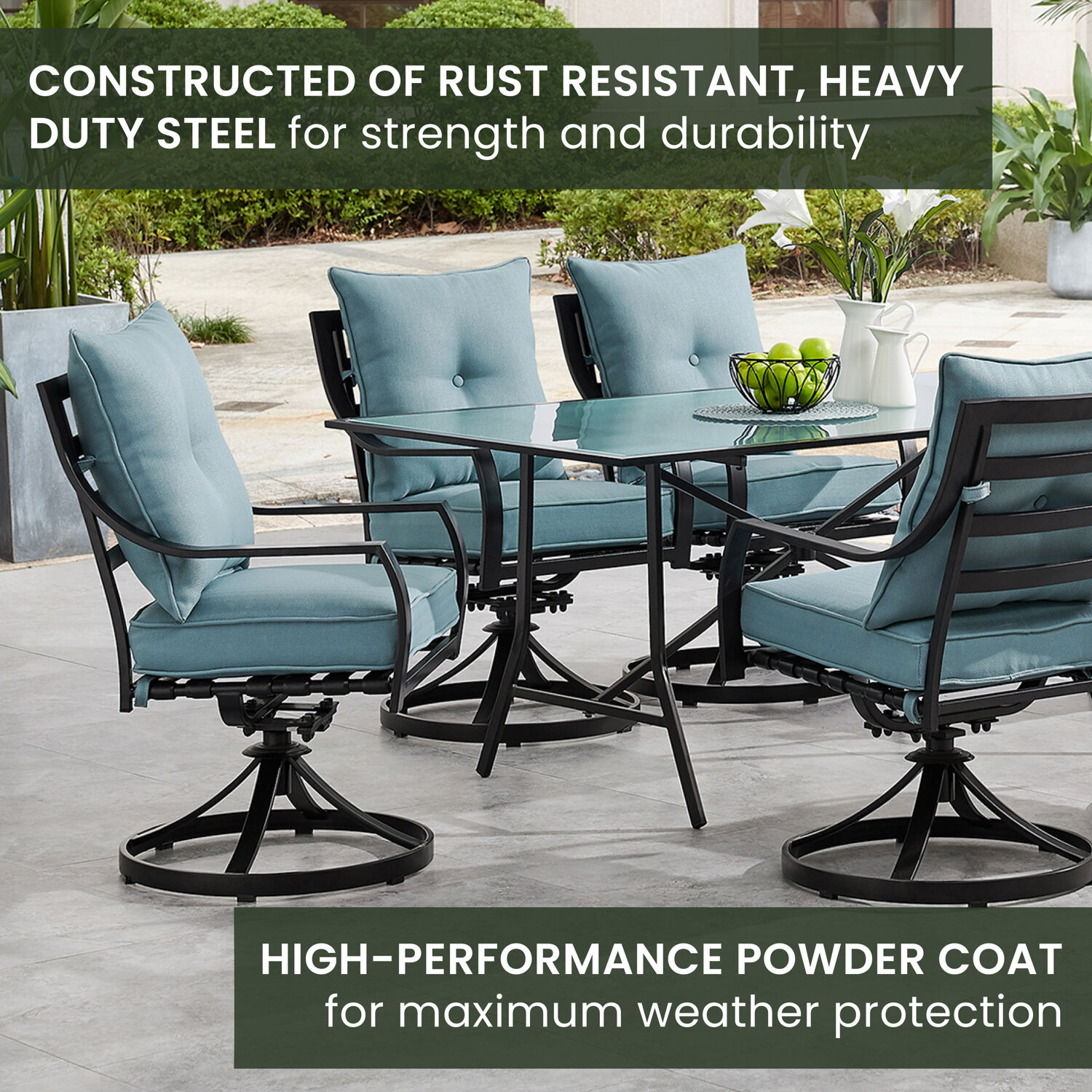 Hanover LAVDN7PCSW-BLU Patio-Dining-Sets - View #4