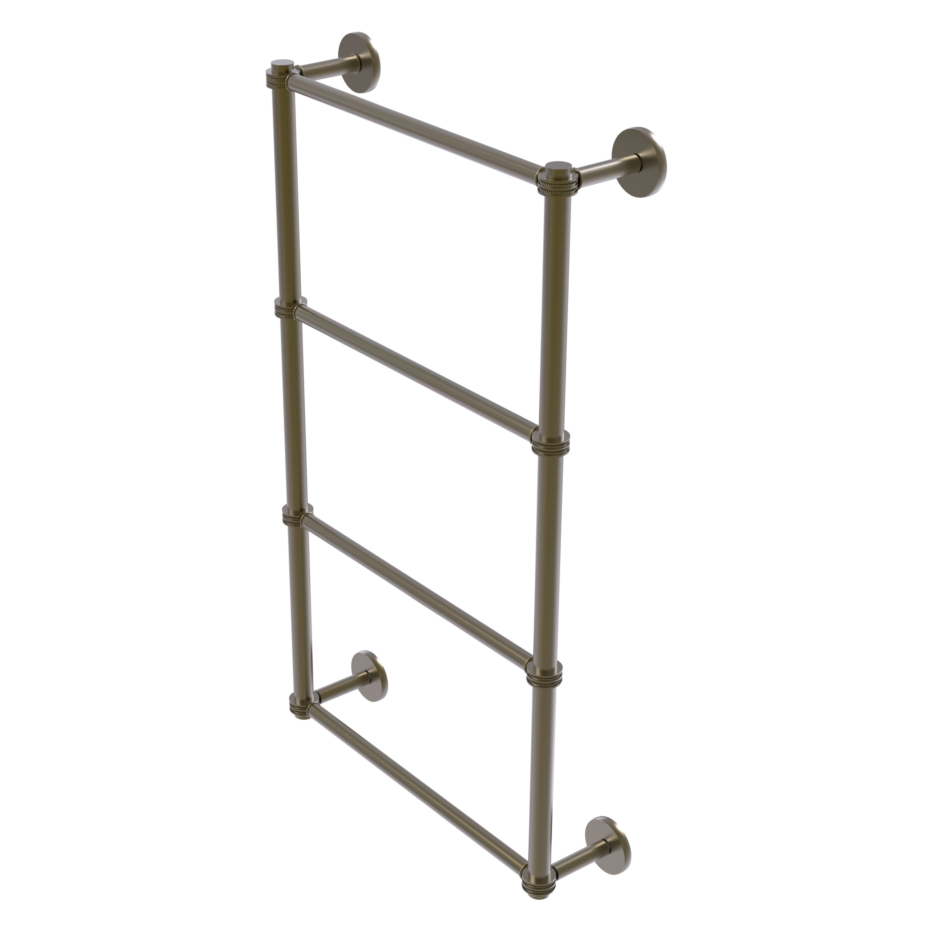 Allied Brass P1000-28D-36-ABR Prestige Skyline 36-in double Antique Brass Wall mount 4-tier Towel Bar