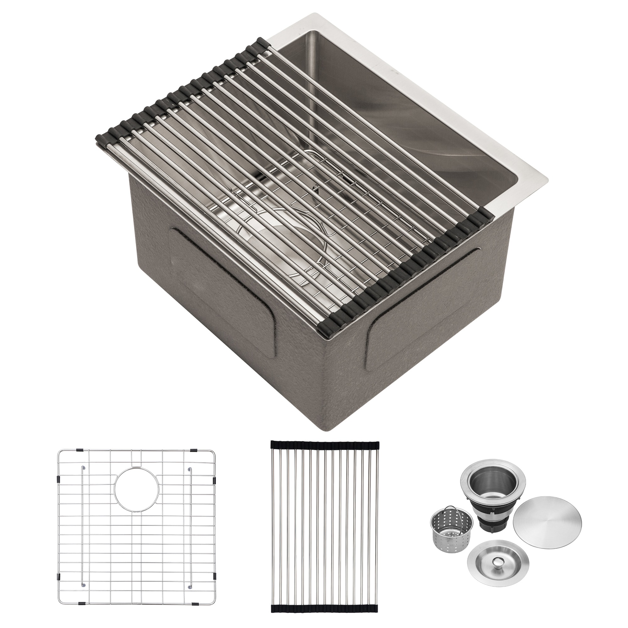 Rainlex Undermount Single Bowl Stainless Steel Kitchen Sink