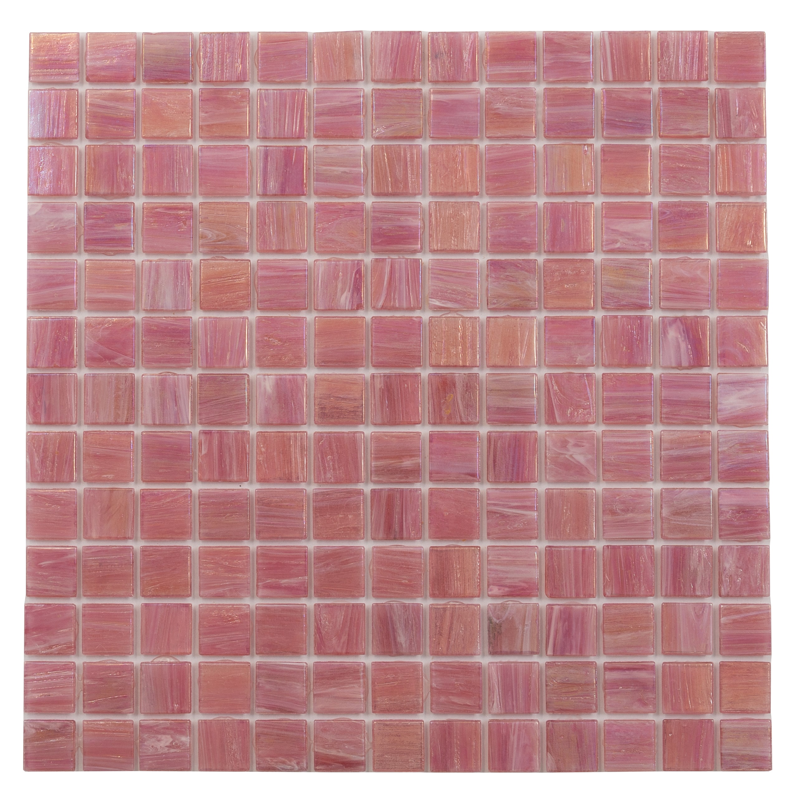 Apollo Tile Nacreous Punch Pink 12-in x 12-in Glossy Glass Uniform Squares Floor and Wall Tile (20-sq. ft/ Carton)