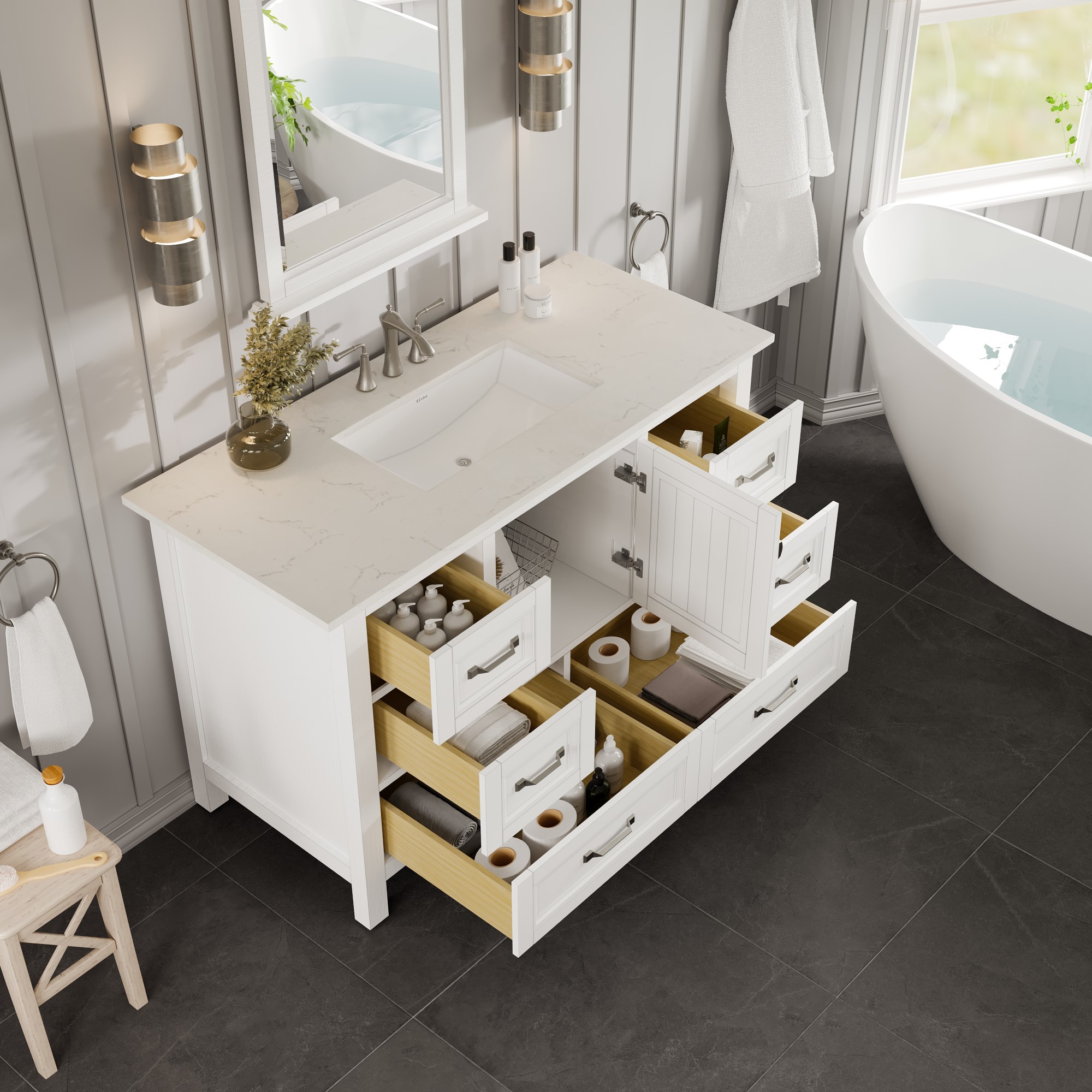 Eviva EVVN612-42WH-Q Bath-Vanity-Combo - View #4