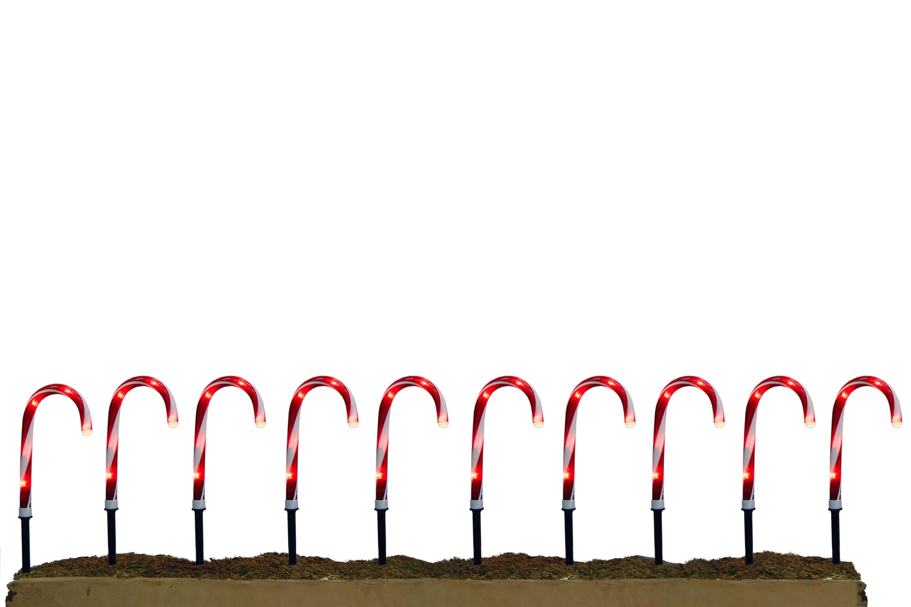 Holiday Living LJ050001CU12 10-in Candy Cane Sign with Clear Incandescent Lights