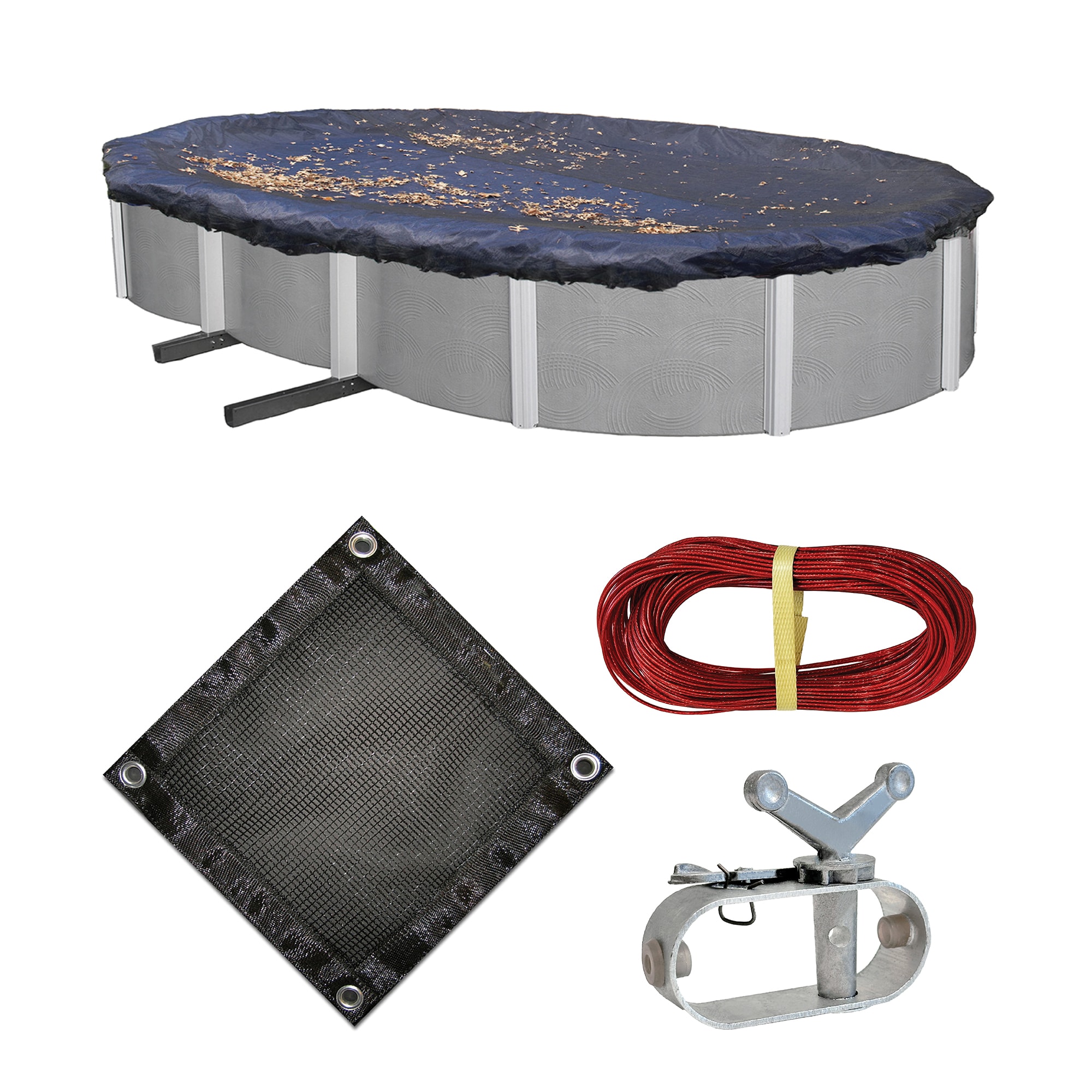 Blue Wave BWC544 21-Feet x 41-Feet Polyethylene Leaf and debris Oval Pool Cover