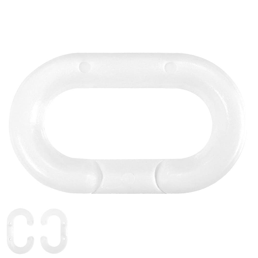 White Opaque Assorted Plastic Open Links (3oz)
