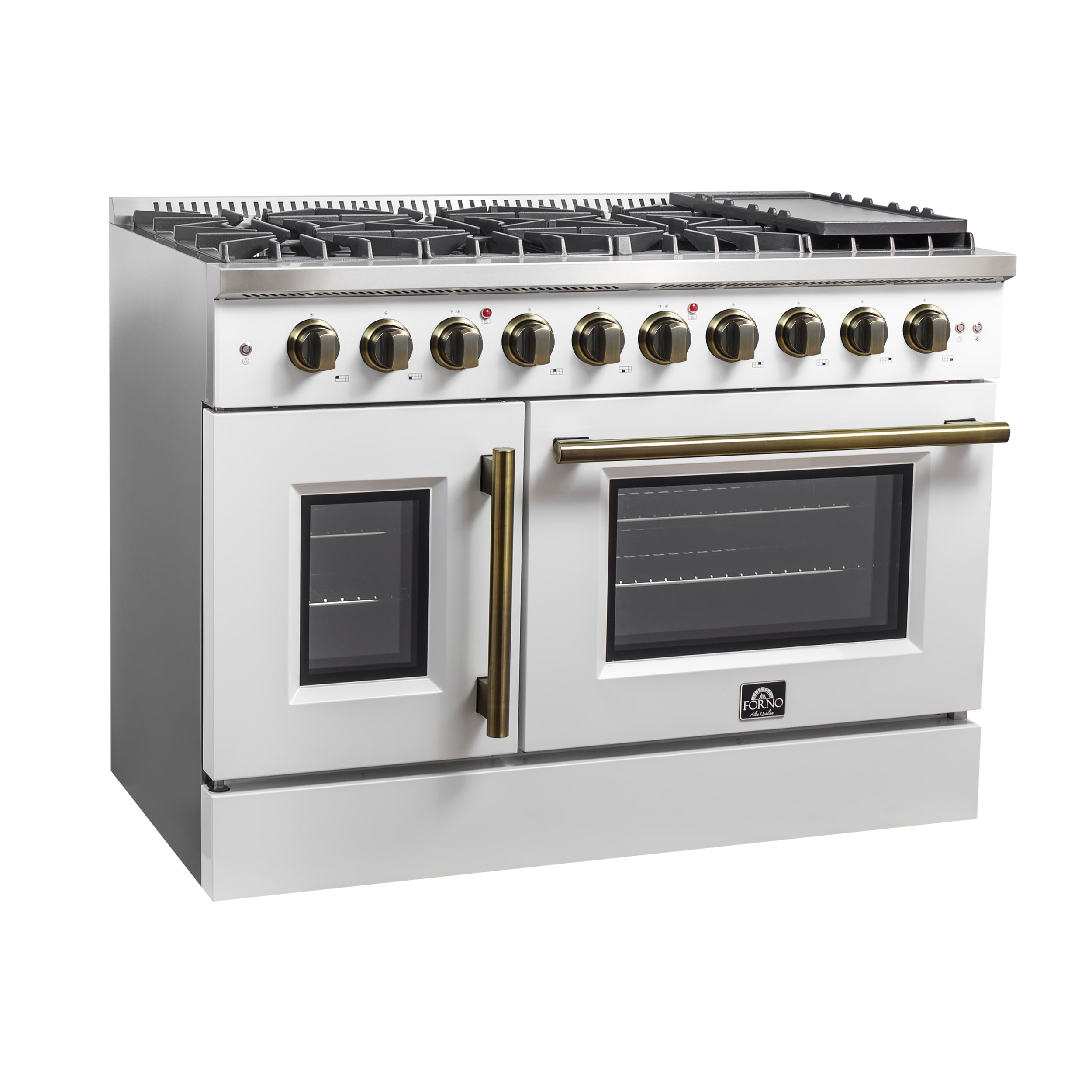 FORNO FFSGS6444-48WHT Double-Oven-Gas-Ranges - View #2