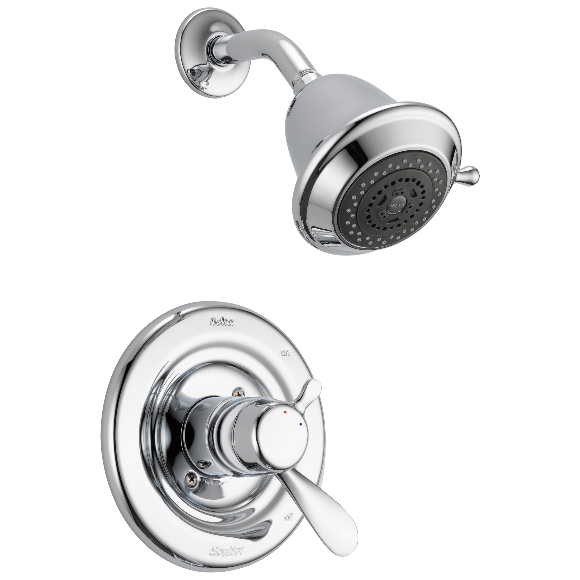 Delta Innovations Chrome 2 Handle Multi Function Round Shower Faucet In   00424398 