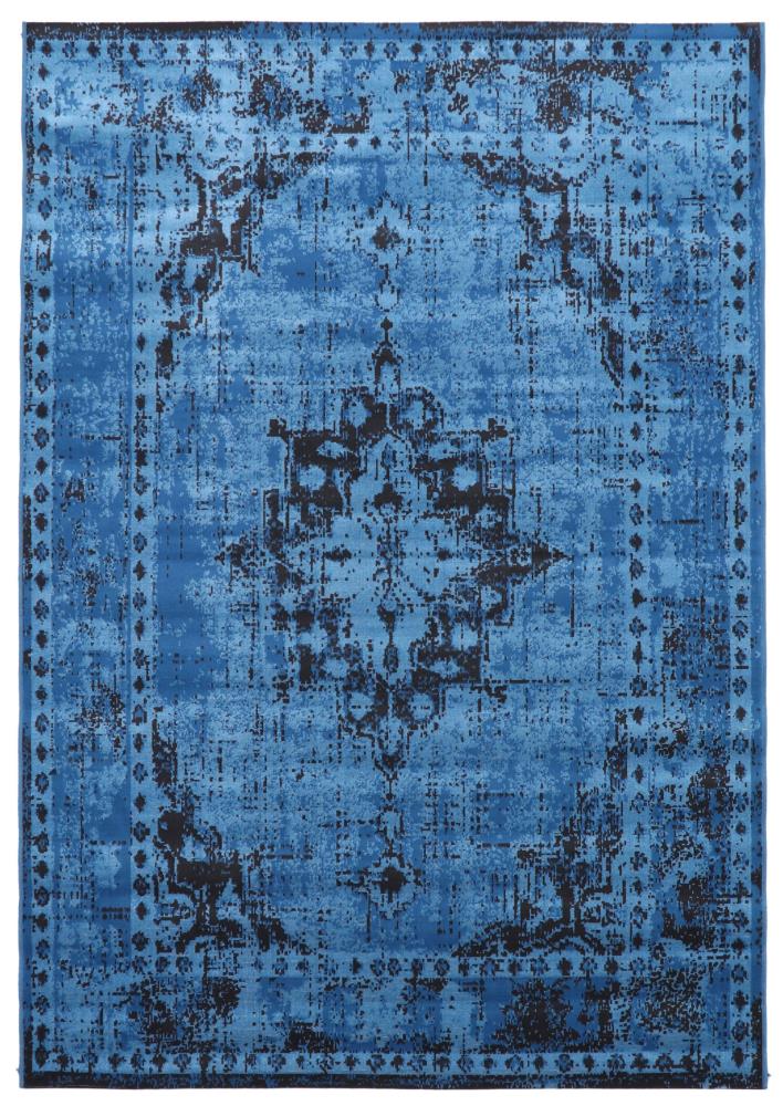 ECARPETGALLERY Isabella 5 X 8 Blue Indoor Distressed/Overdyed Area Rug ...