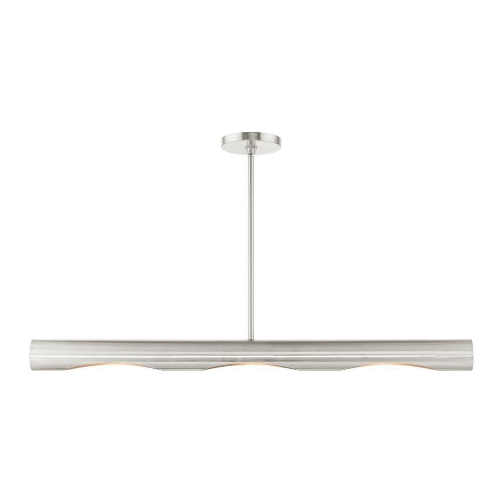 Livex Lighting 45897-91 Novato 3 -Light Brushed Nickel Modern/contemporary For Use in Bathrooms, Bedrooms, Dining Rooms, Foyers, Kitchens, Living Rooms Chandelier