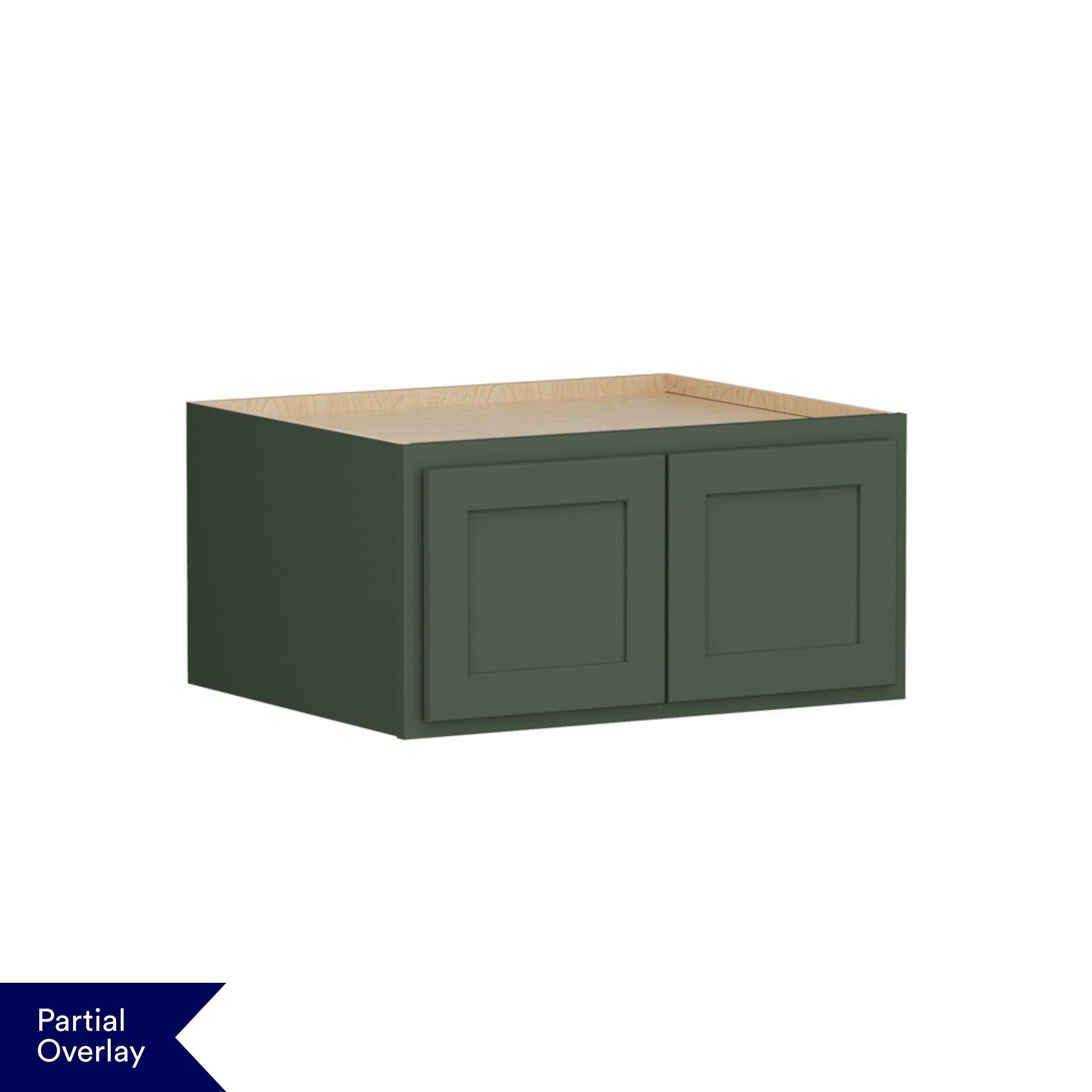 Shenandoah Breckenridge POL 30-in W x 15-in H x 24-in D Sage Painted Wall Fully Assembled Cabinet Recessed Panel Shaker
