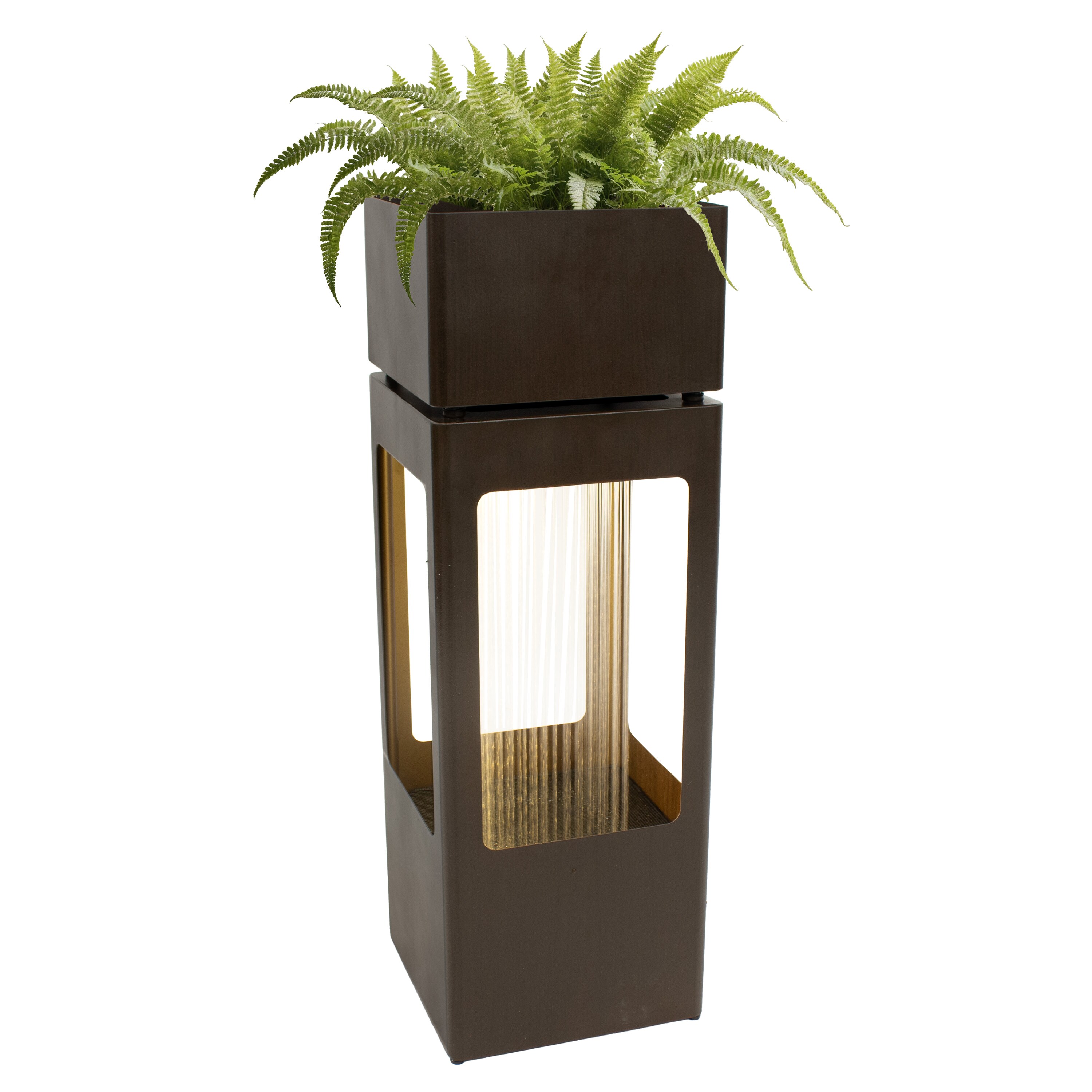 Serene Showers 36" Tall Zinc Outdoor Water Fountain with LED Lights