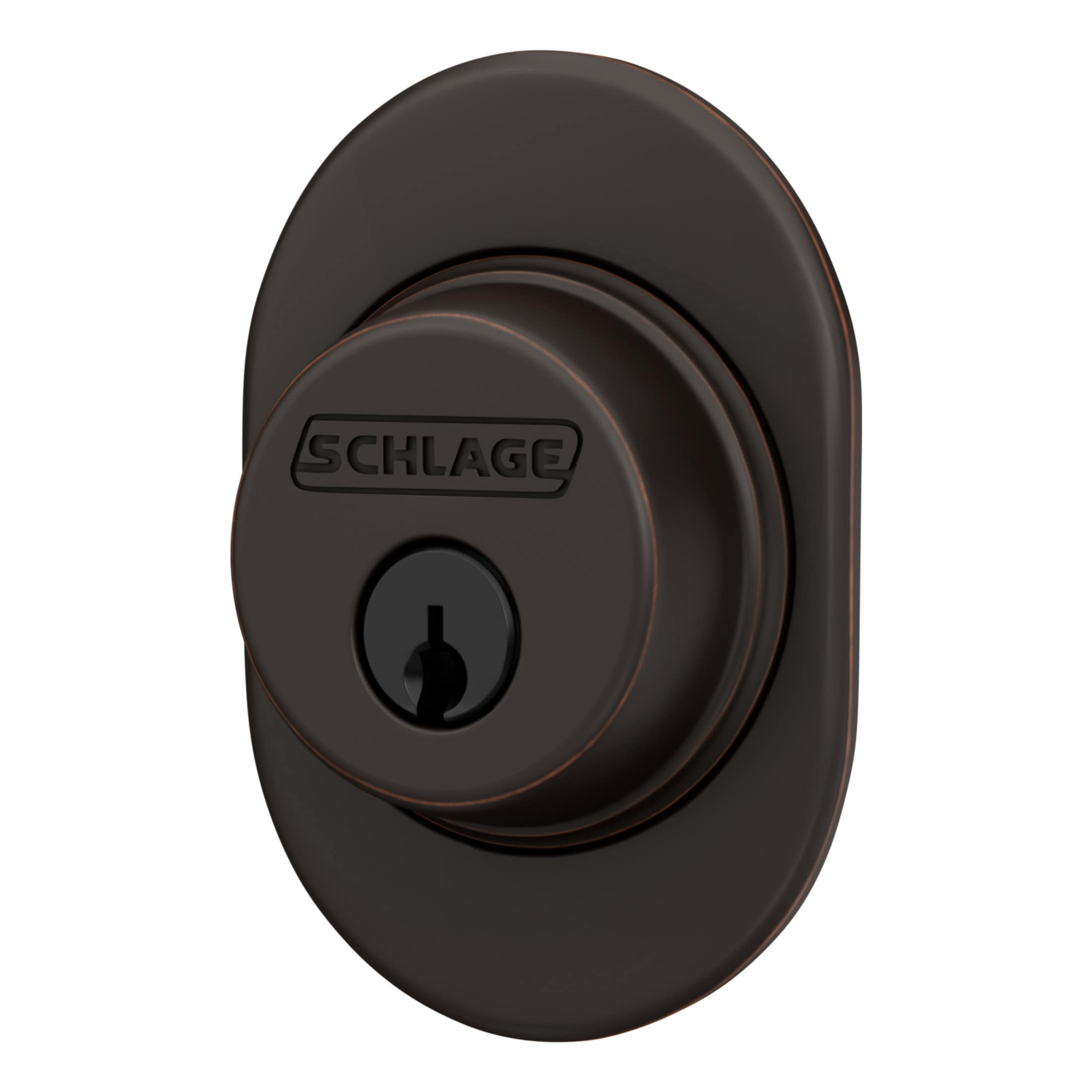 Schlage Remsen Aged Bronze Single Cylinder Deadbolt In The Deadbolts ...