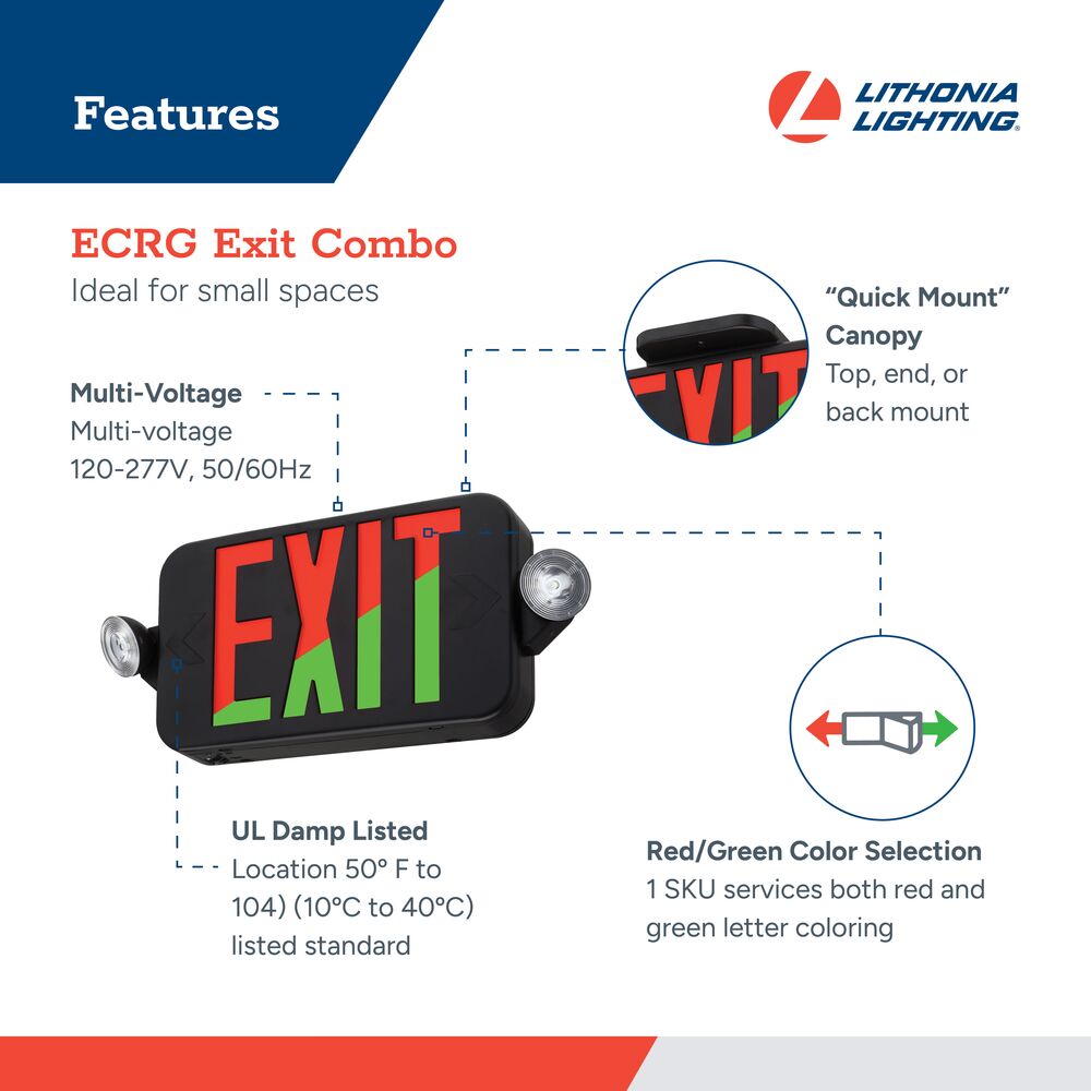 Lithonia Lighting ECRG B RD M6 Emergency-Exit-Lighting - View #3