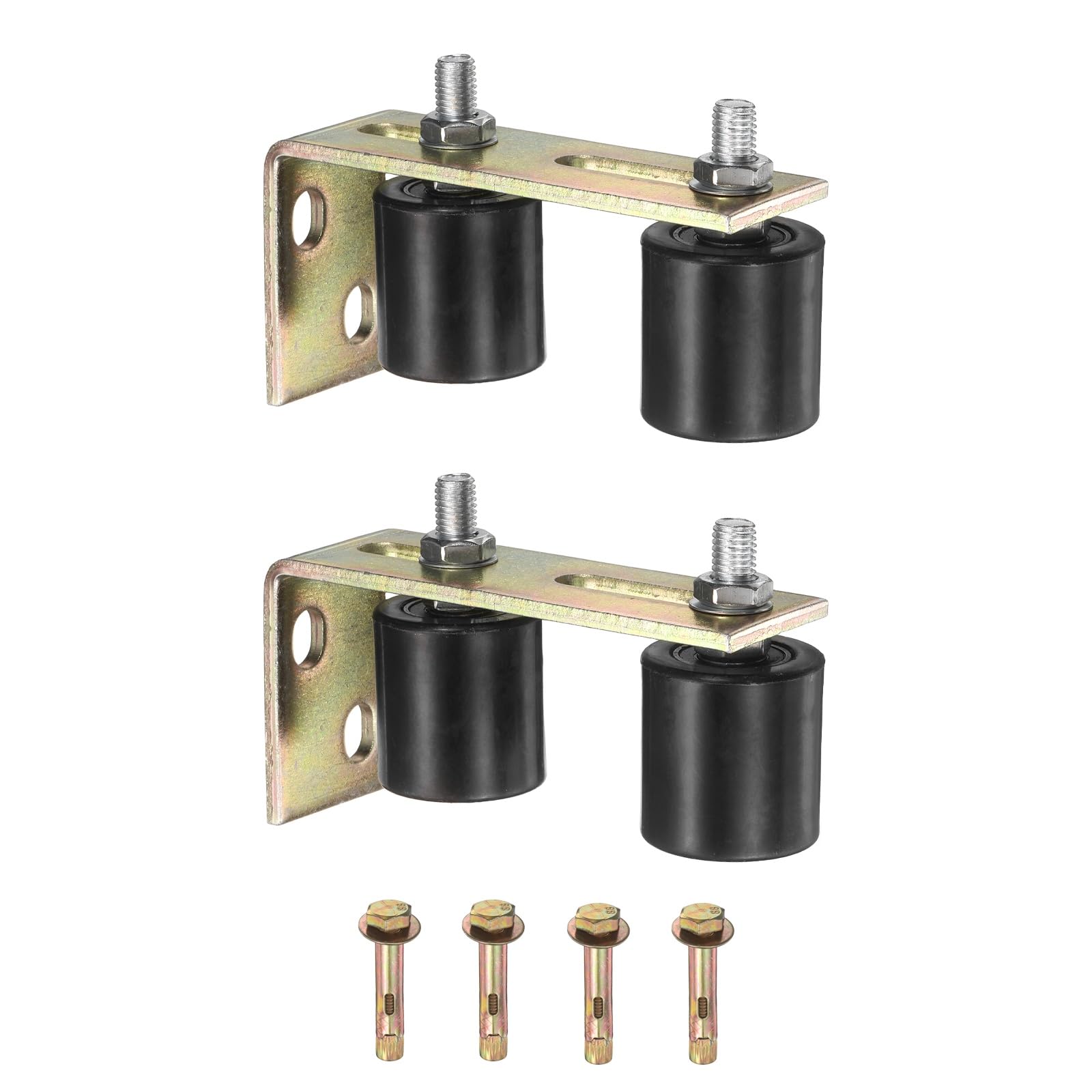 Etokfoks  1 89 in Flat Round Adjustable Nylon Roller Assembly for Sliding Gate Door Track Noise Reduction 2 Set