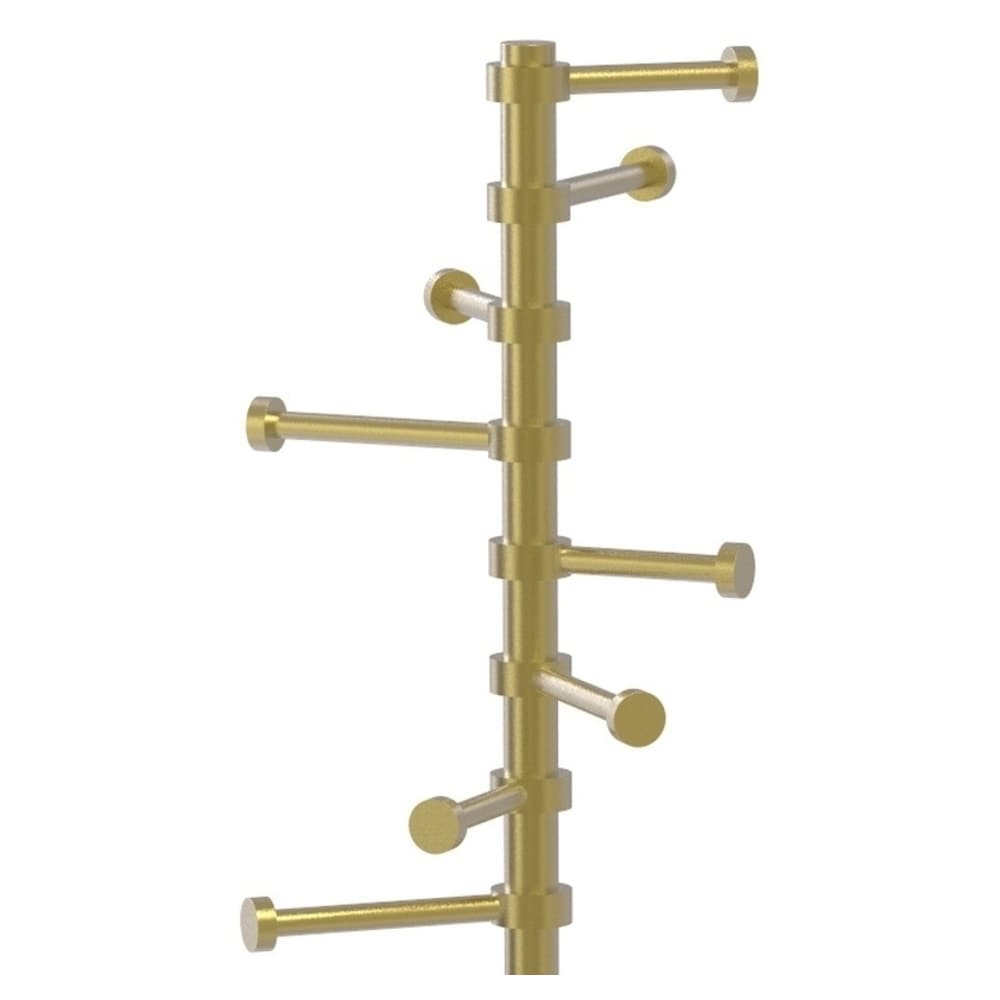 Allied Brass Satin Brass Freestanding Towel Rack 8.5-in x 21.5-in