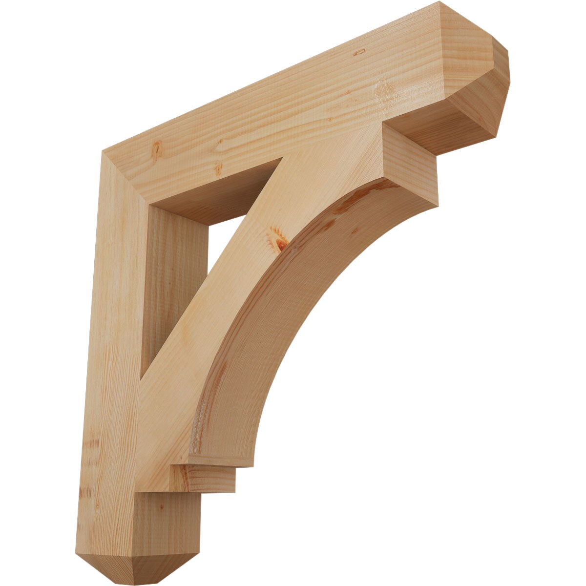 Ekena Millwork BKT06X32X32IMP04SDF Imperial craftsman smooth 5-1/2-in x 32-in x 32-in Douglas fir Brown Wood Standard bracket