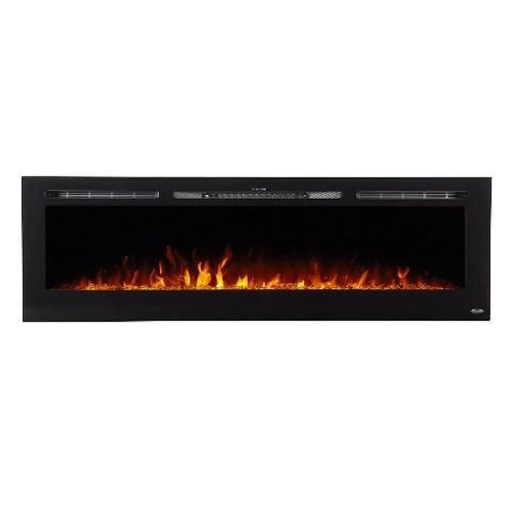 Touchstone 84in W Black Fanforced Wallmount Electric Fireplace with