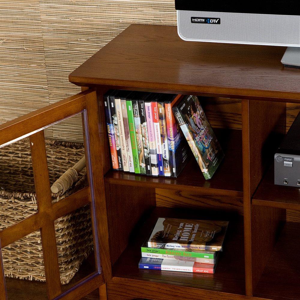 Boston Large TV Stand Cabinet Natural Oak