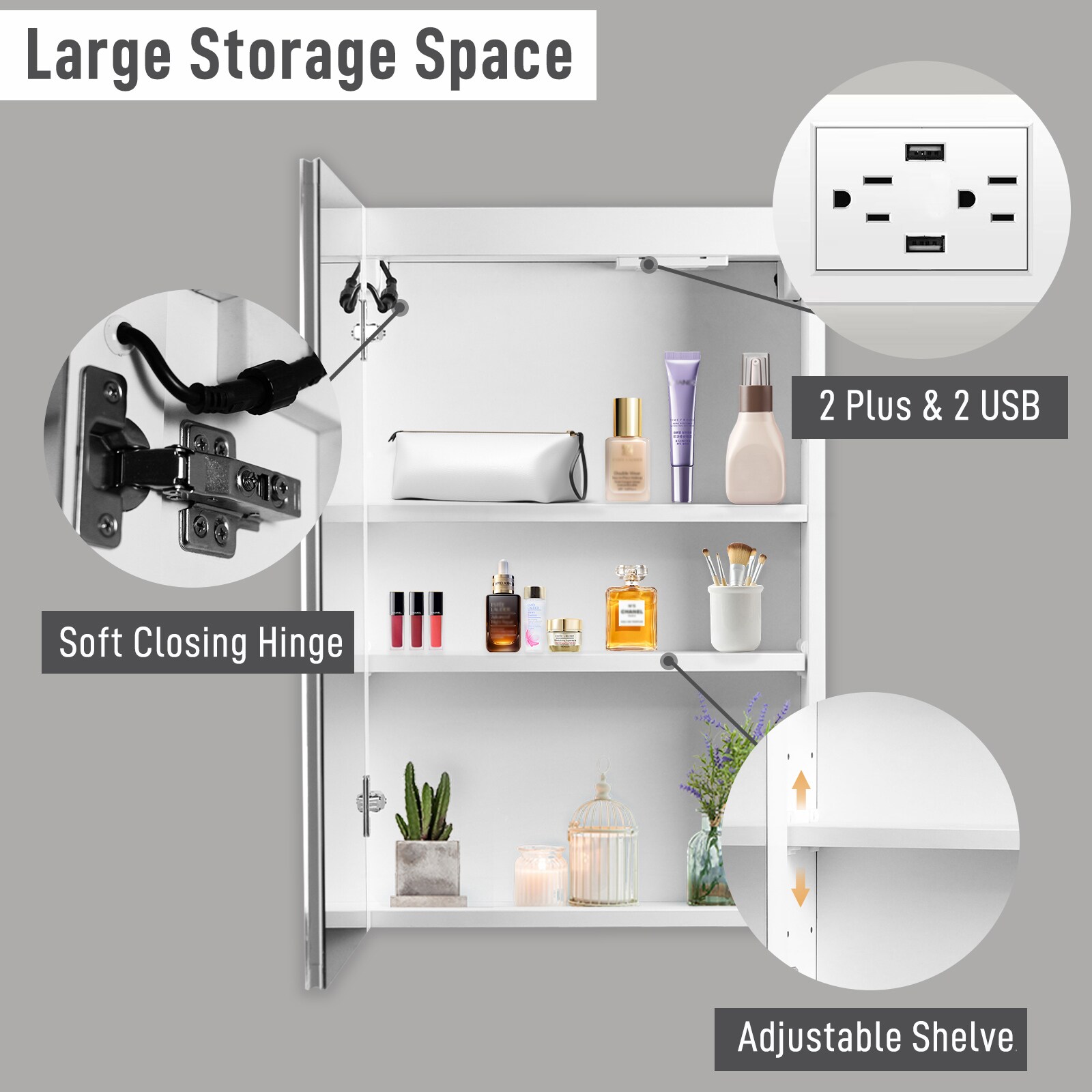 Winado LO1G52001660 Bathroom-Medicine-Cabinets - View #5