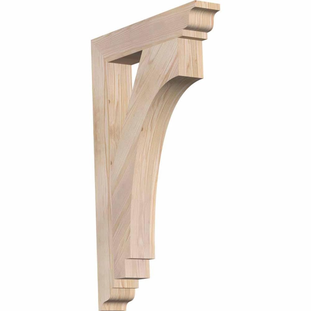 Ekena Millwork BKT04X22X34IMP01SDF Imperial traditional smooth 3-1/2-in x 22-in x 34-in Douglas fir Brown Wood Standard bracket