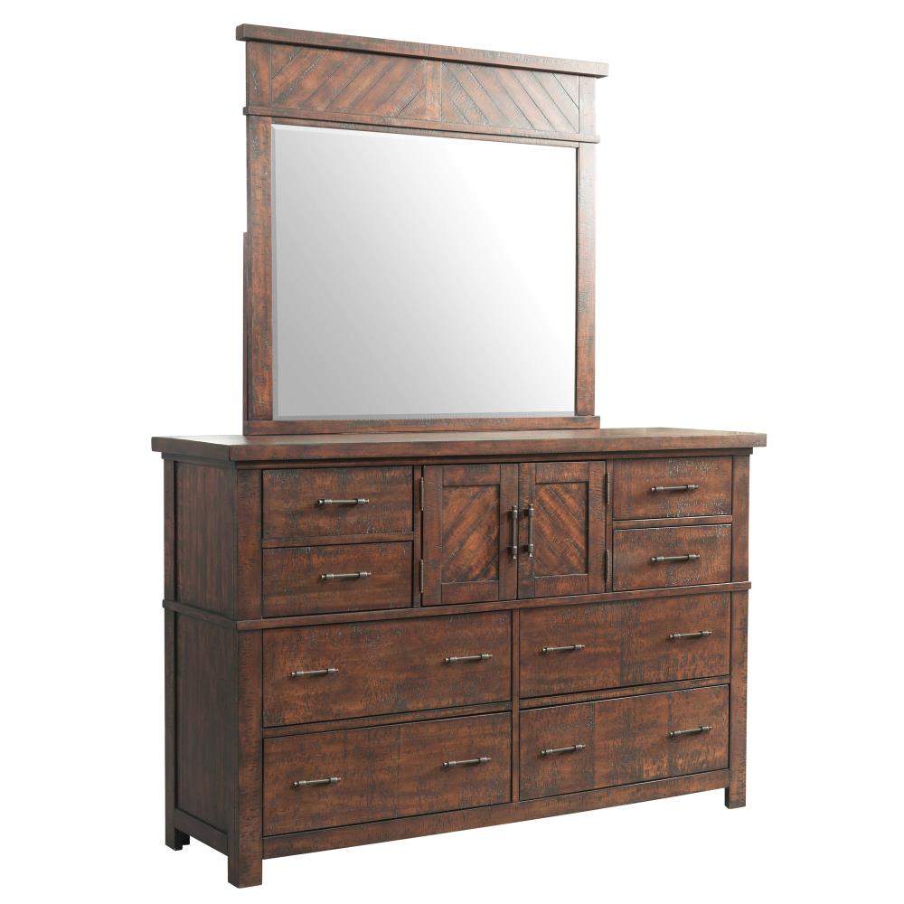 Dex Dark Brown King Platform Storage 6-Piece Bedroom Set