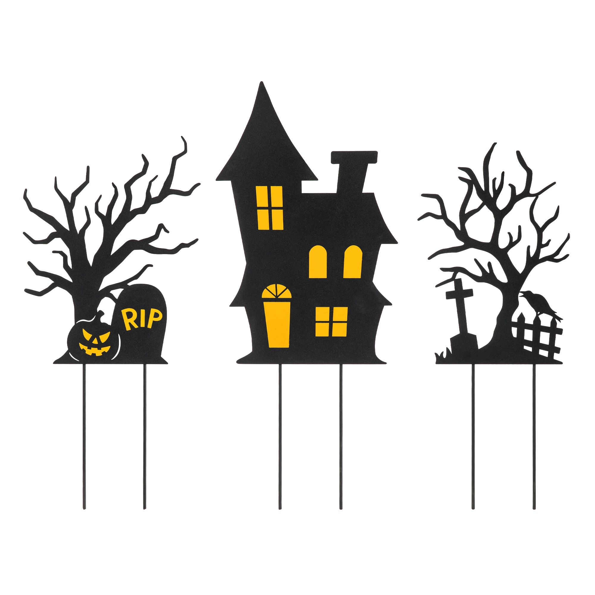 haunted halloween house clipart with trees