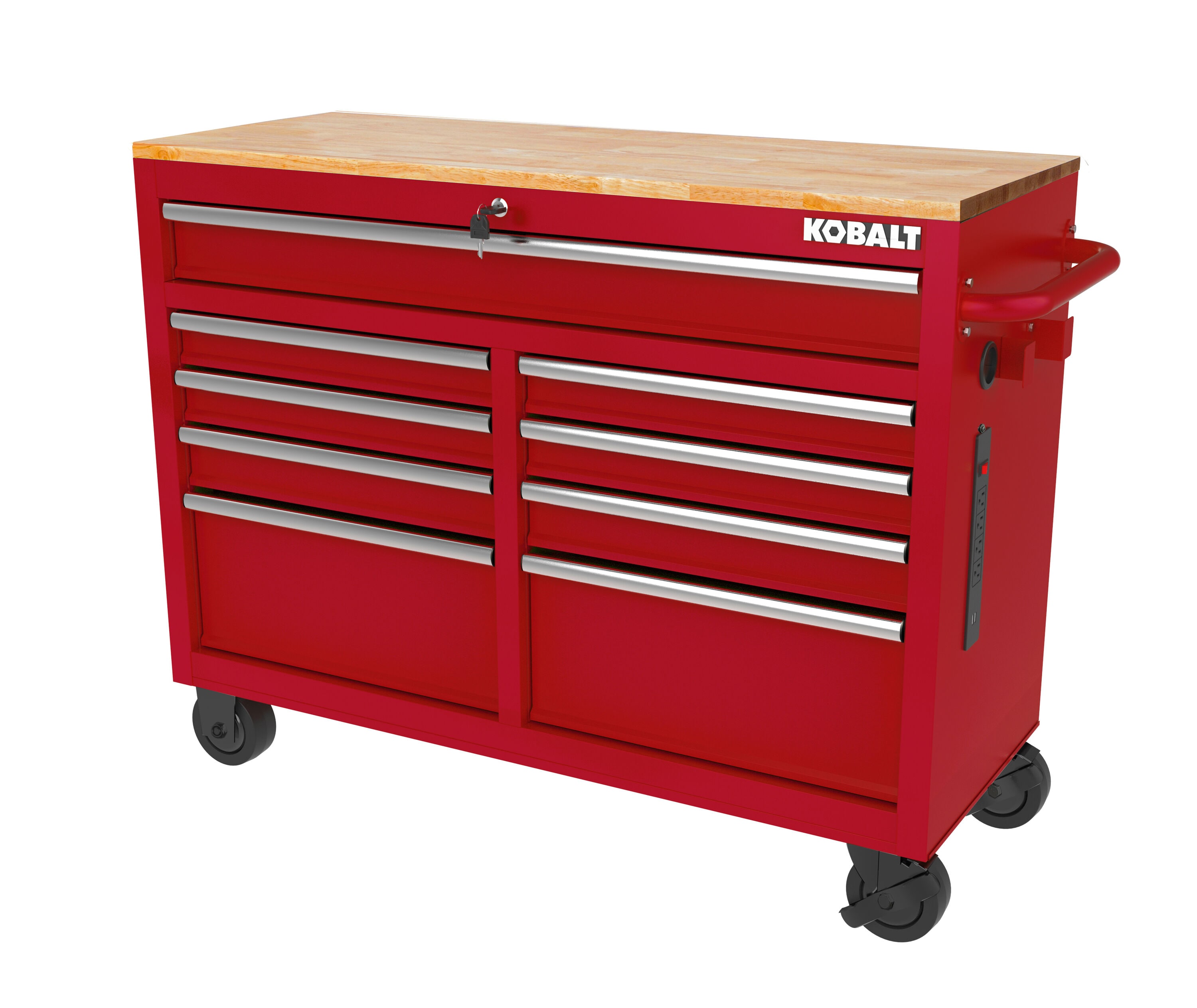 CRAFTSMAN 2000 Series 51.2-in L x 37.5-in H 8-Drawers Rolling Midnight Blue  Wood Work Bench in the Work Benches & Tops department at