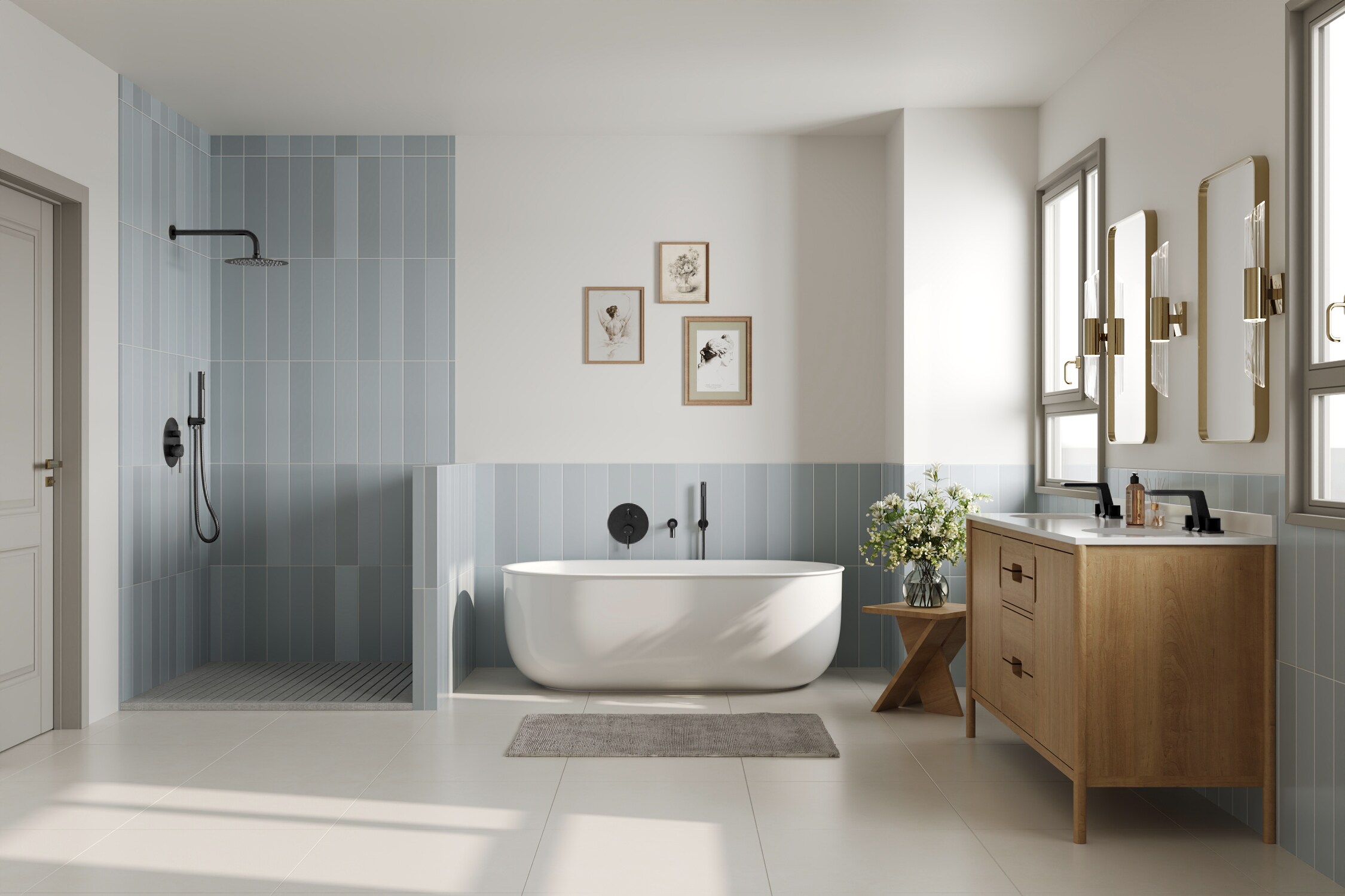 GRANDJOY SGF11GJ-37-BL Roman-Tub-Faucets - View #4