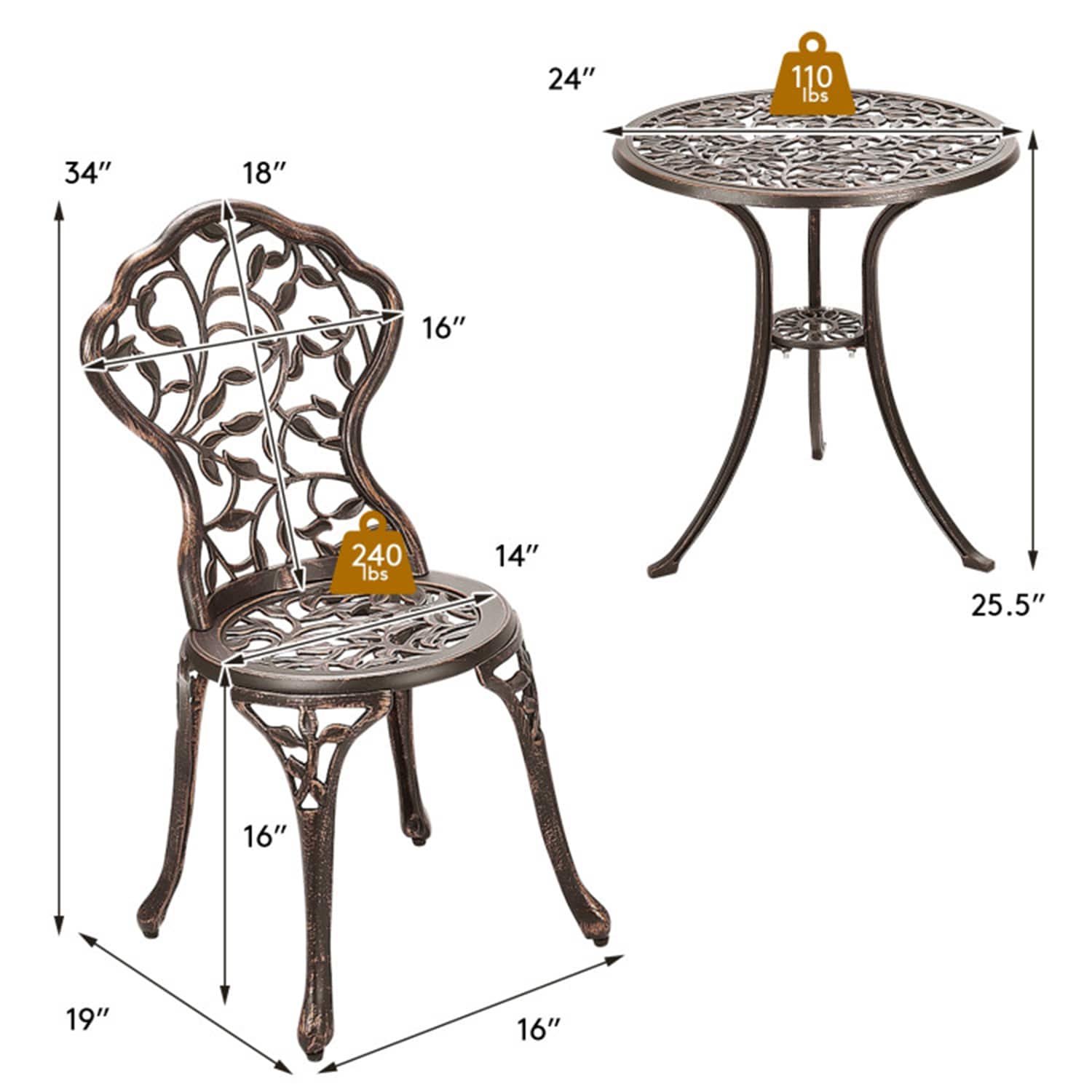 Mondawe HFZY-01-B Patio-Dining-Sets - View #10