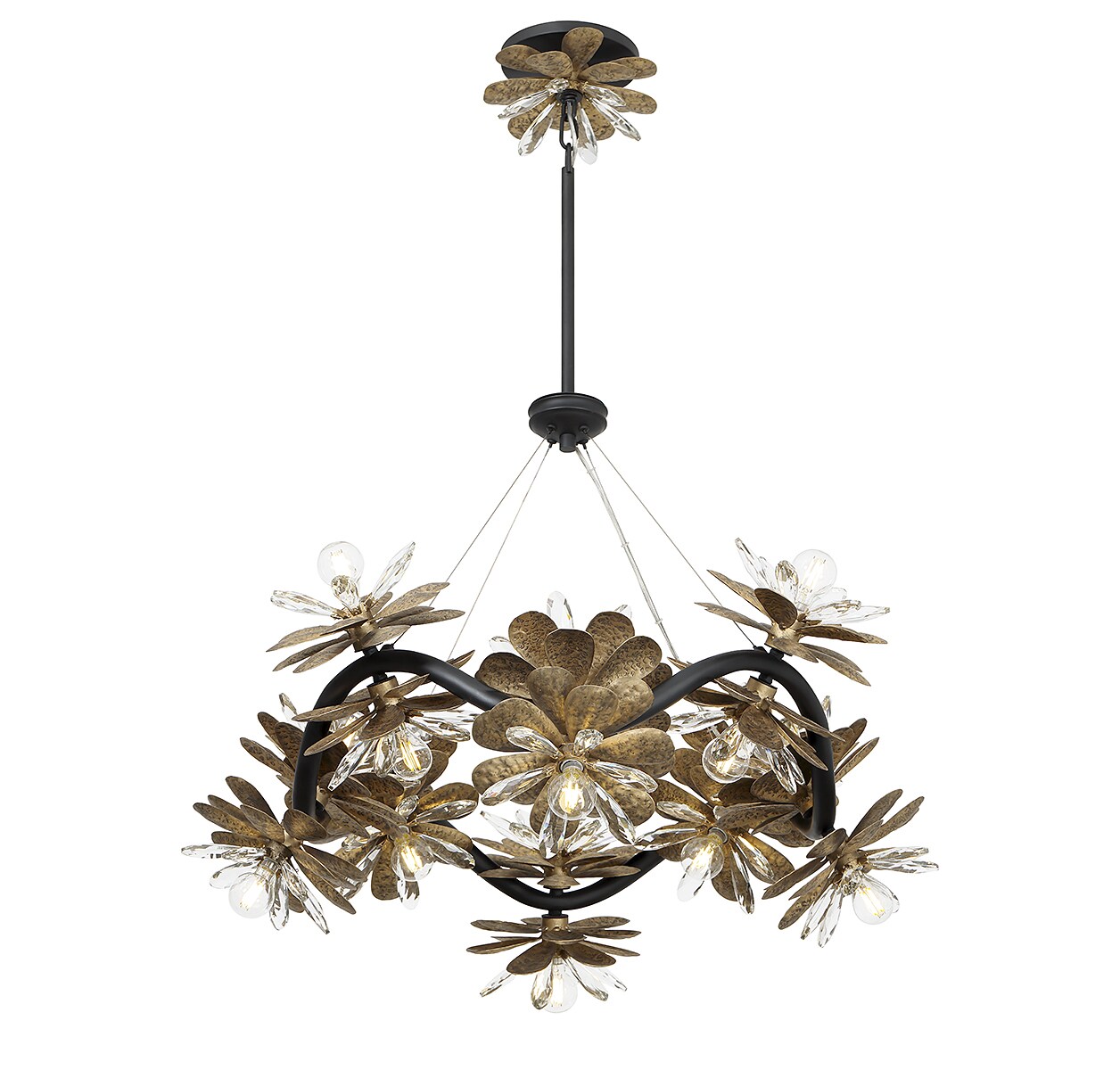 Giselle 16-Light Delphine Crystal and Metal Chandelier