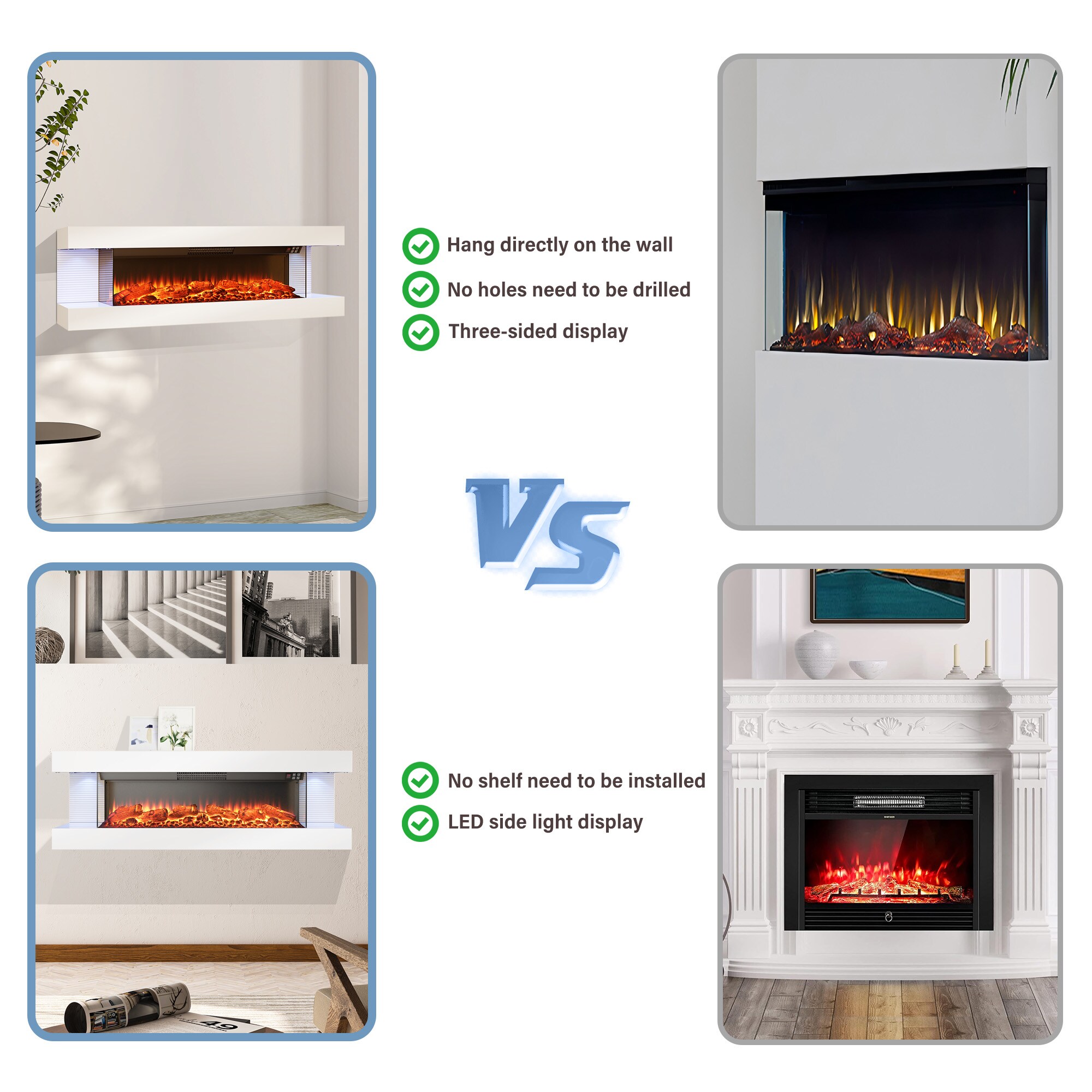 Clihome CL-W50 Electric-Fireplaces - View #7
