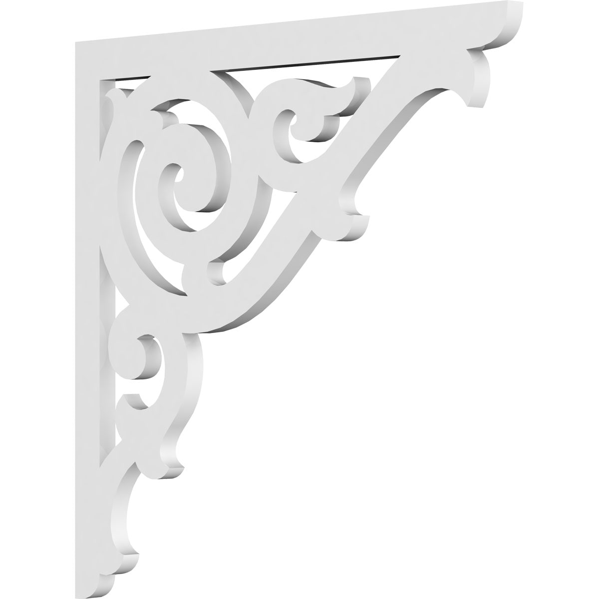 Ekena Millwork BKTP01X16X16AT Athens 5/8-in x 16-in x 16-in Off-white PVC Standard bracket