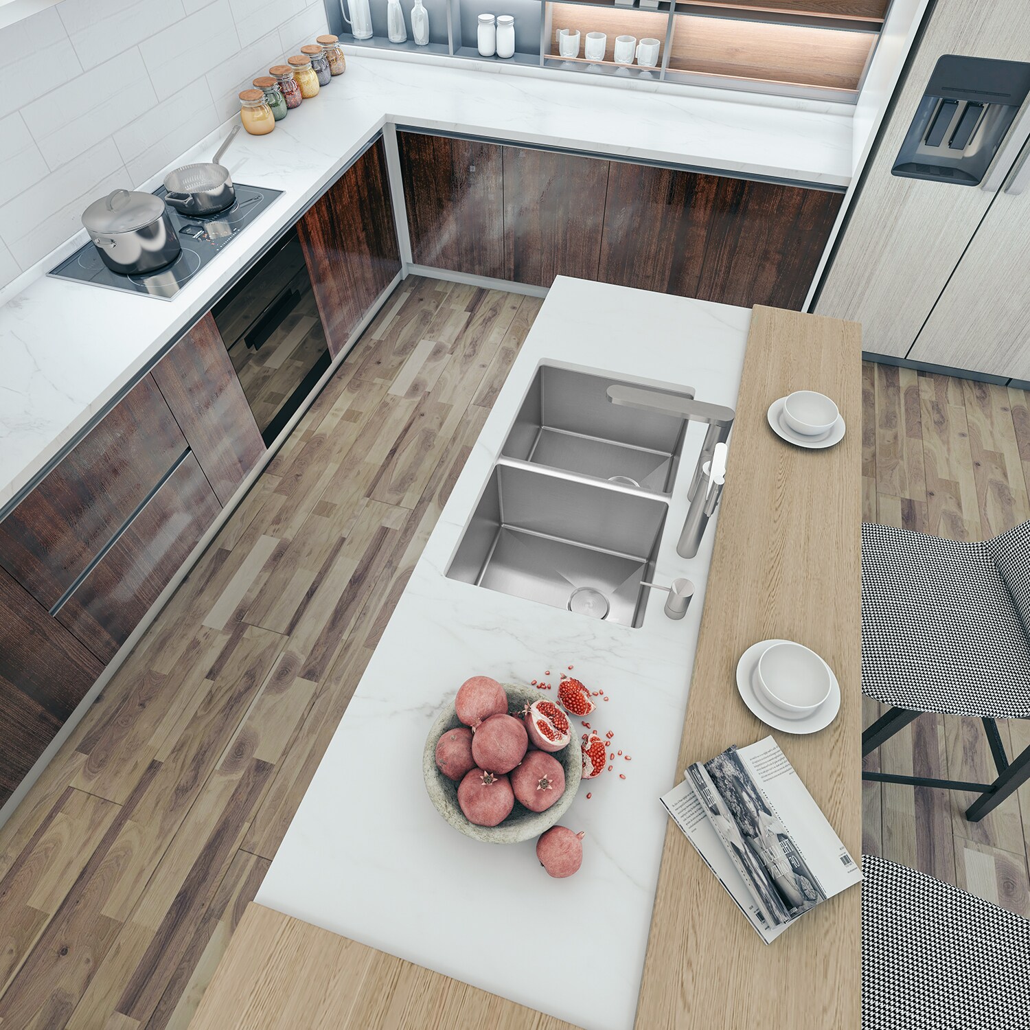 Sinber HU3219D-S Kitchen-Sinks - View #6