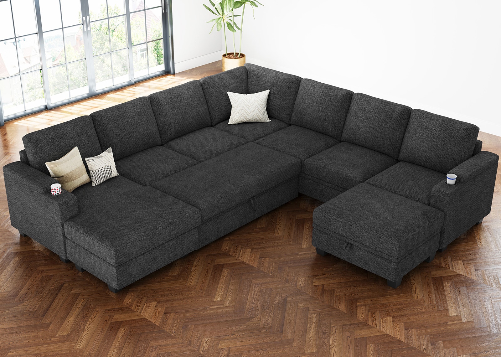 Belffin BF098-ABCDEGI-DGRAY futons - View #4