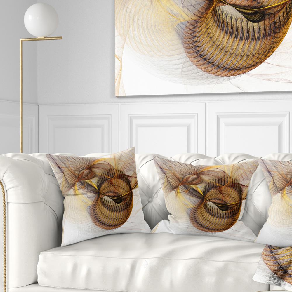 Designart CU16506-16-16 16-in x 16-in Brown Indoor Decorative Pillow