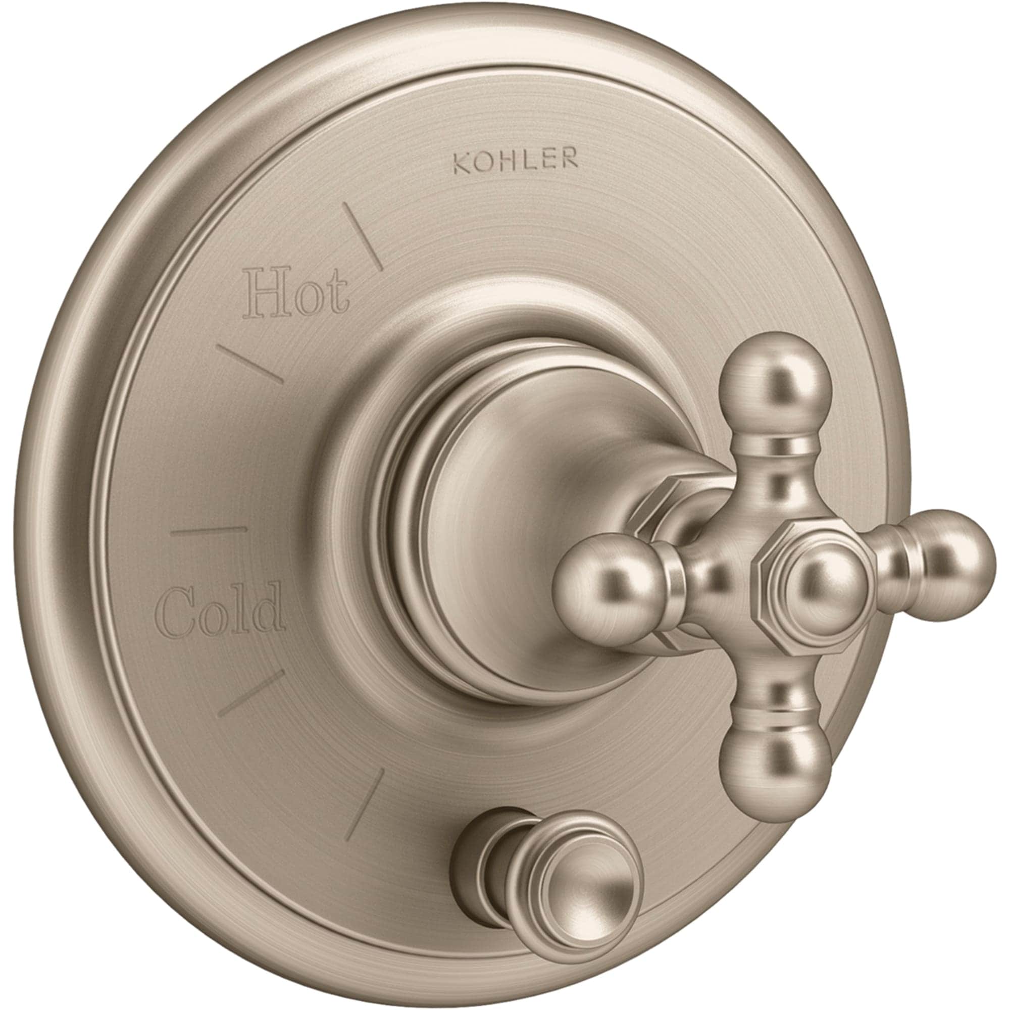 KOHLER T72768-3-BV Vibrant Brushed Bronze Cross Shower Faucet Handle