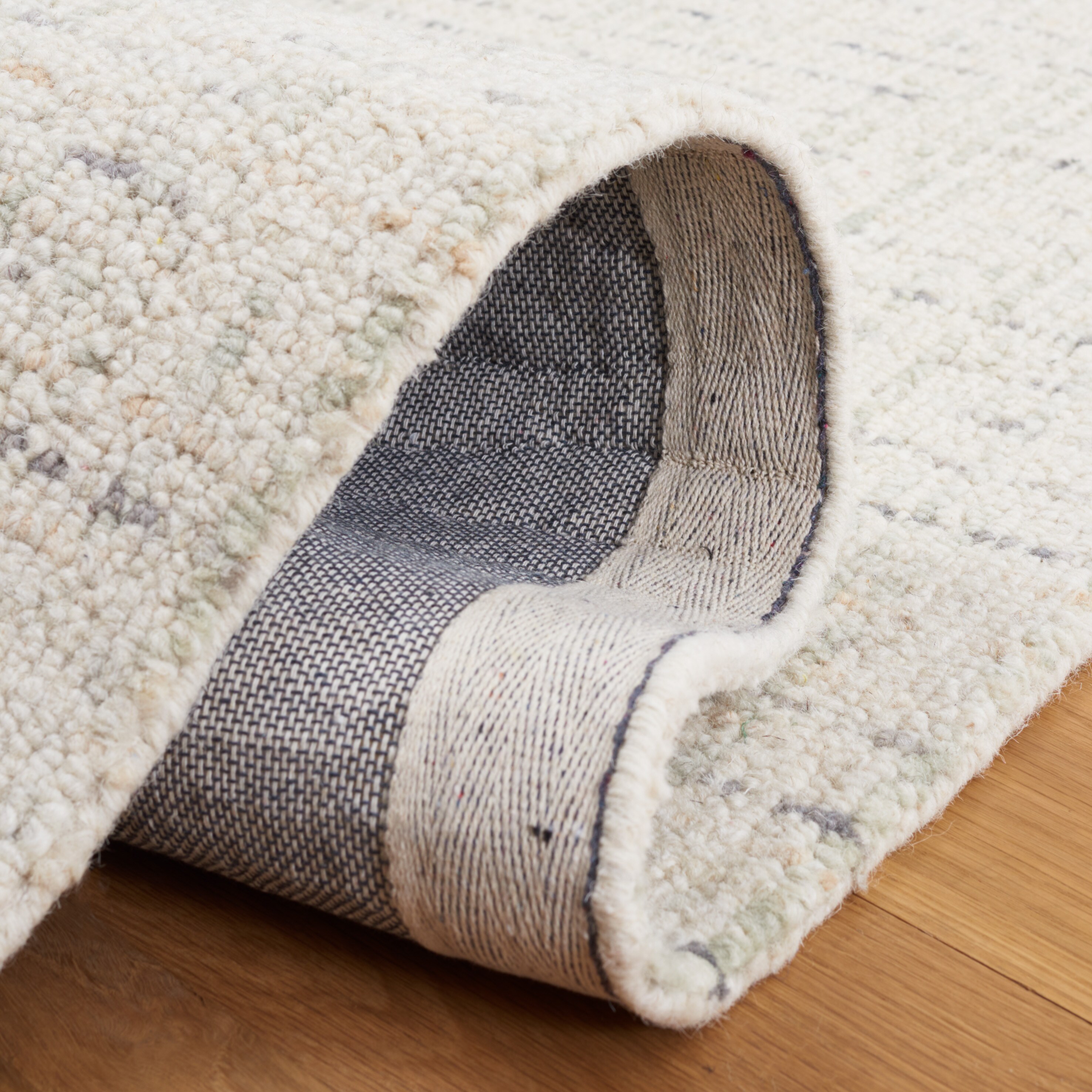 SAFAVIEH Abstract Sharlene Abstract Wool Area Rug, Ivory/Charcoal, 5' x 8