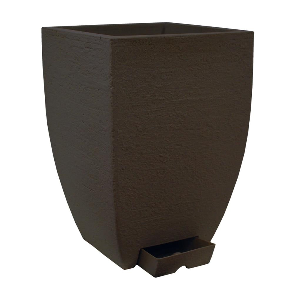 JAPI JVQD48F 104.61-Quart Coffee Plastic Planter with Drainage Holes