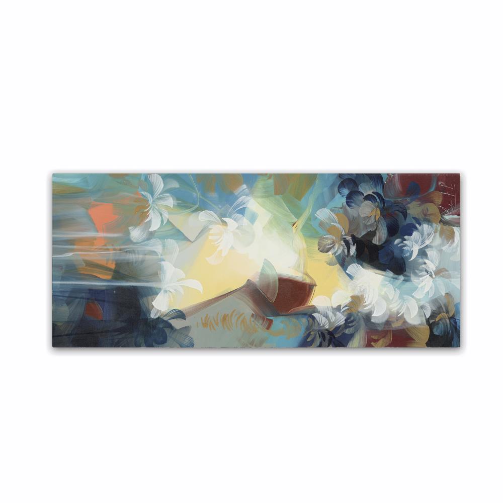 Trademark Fine Art MA0710-C819GG Framed 8-in H x 19-in W Abstract Print on Canvas