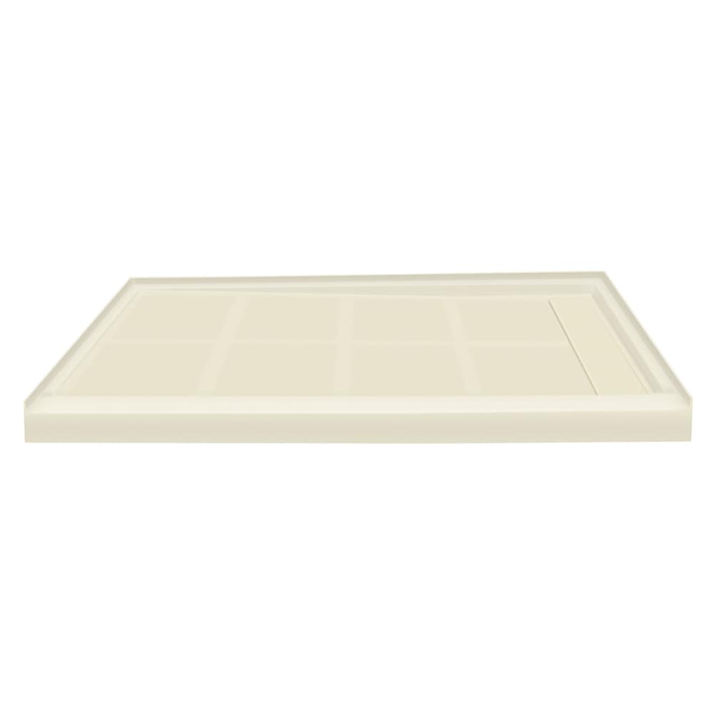 Transolid FL4832R-38 Linear 32-in W x 48-in L with Right Drain Single Threshold Rectangle Shower Base (Biscuit)