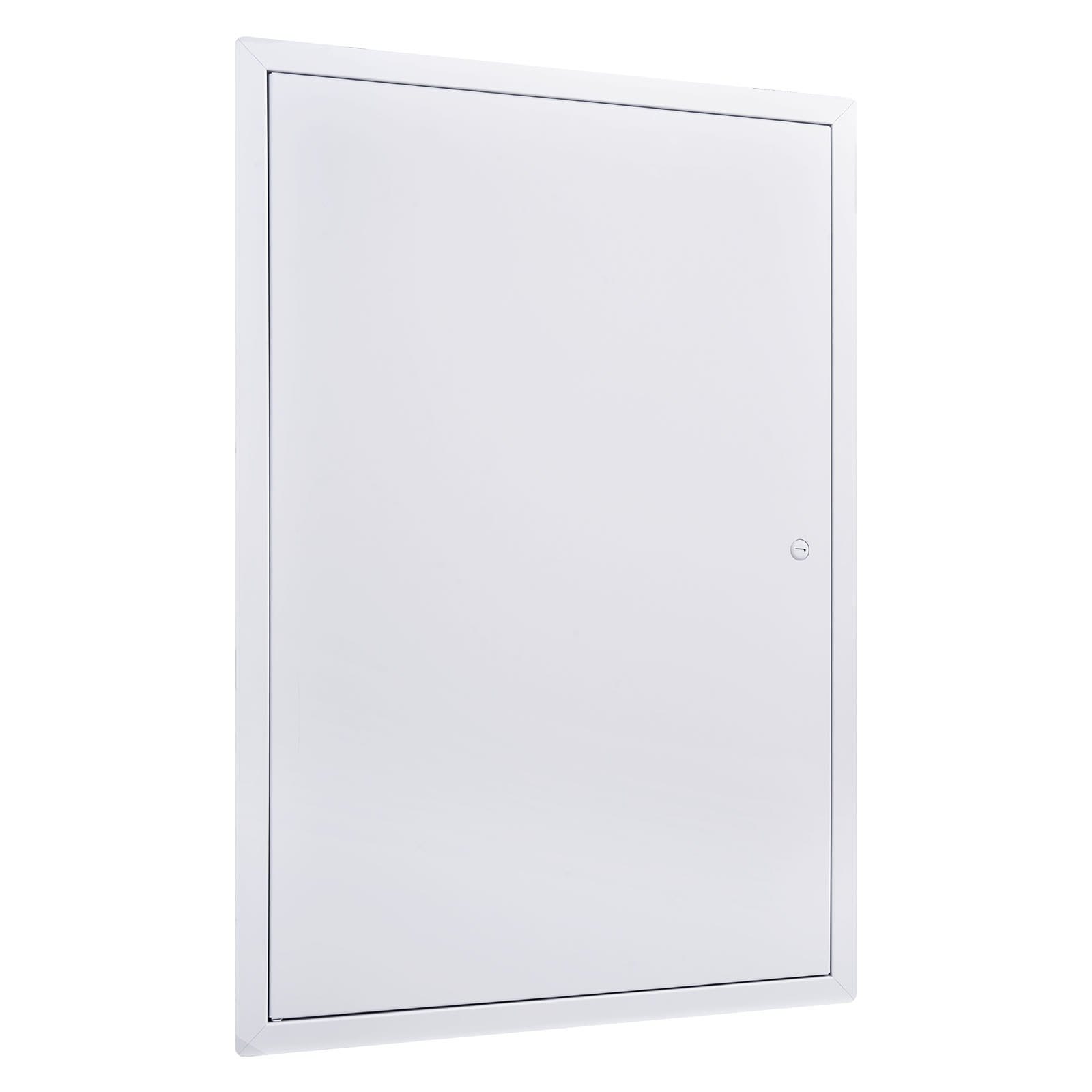 Mecale 16-in x 24-in Galvanized Steel Access Panel for Drywall Hinged Service Door with Screwdriver Latch for Plumbing and Electrical White