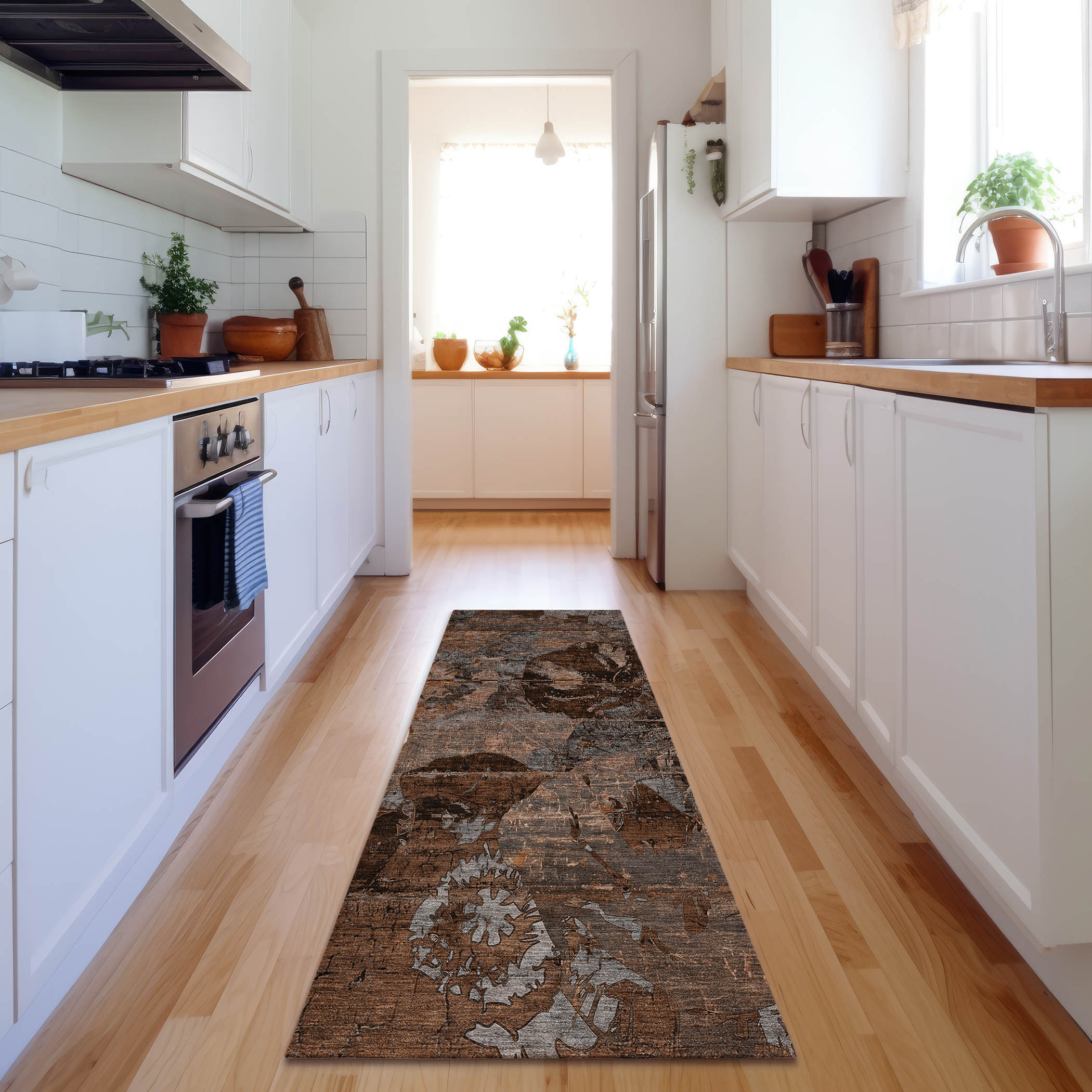Addison Rugs AMF553TE8RO Mayfield AMF553TE 8 x 8 (ft) Loomed Polyester Teal Round Indoor Geometric Machine washable Area rug