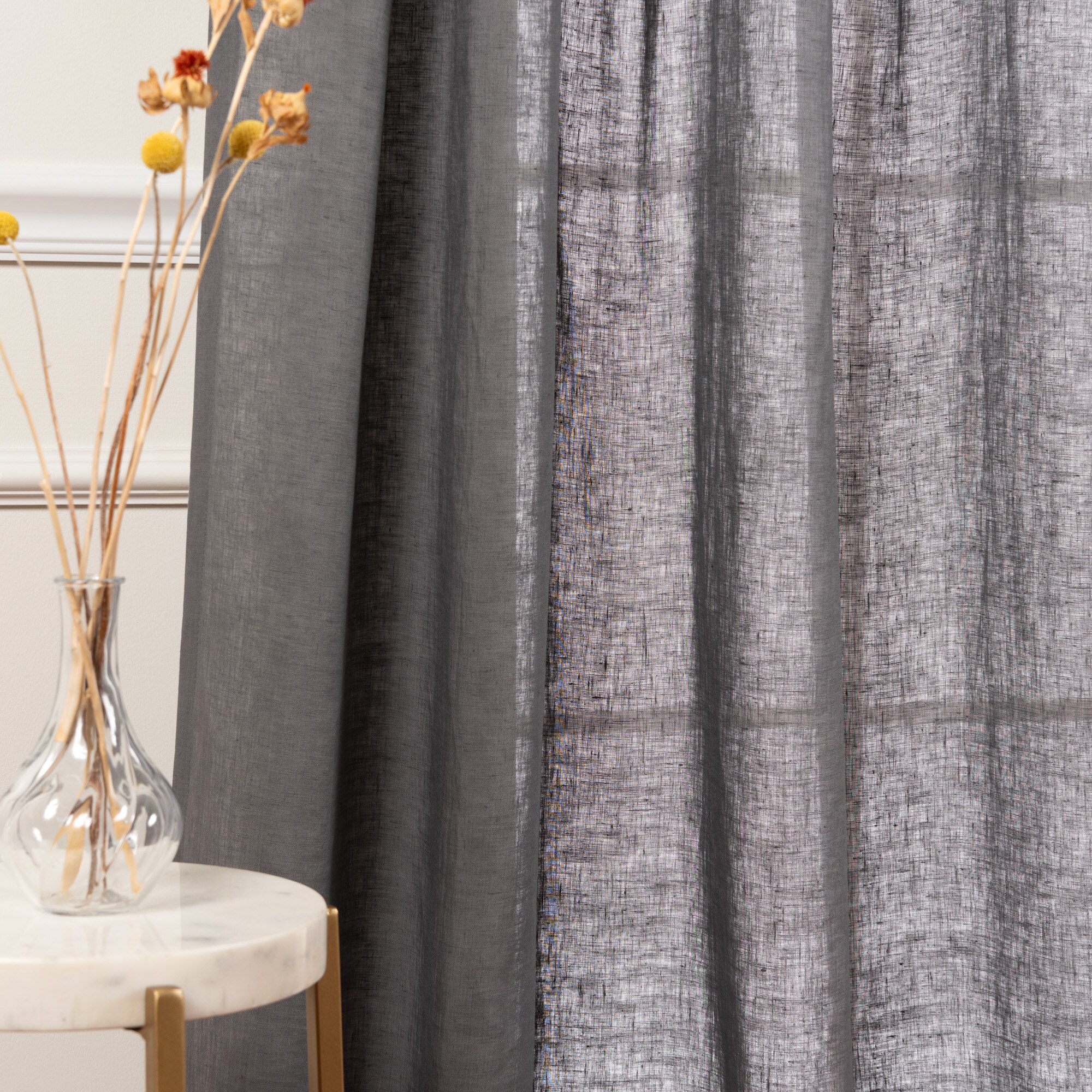 Best Home Fashion YK-01-BT-LN-84-DK.GR curtains - View #6