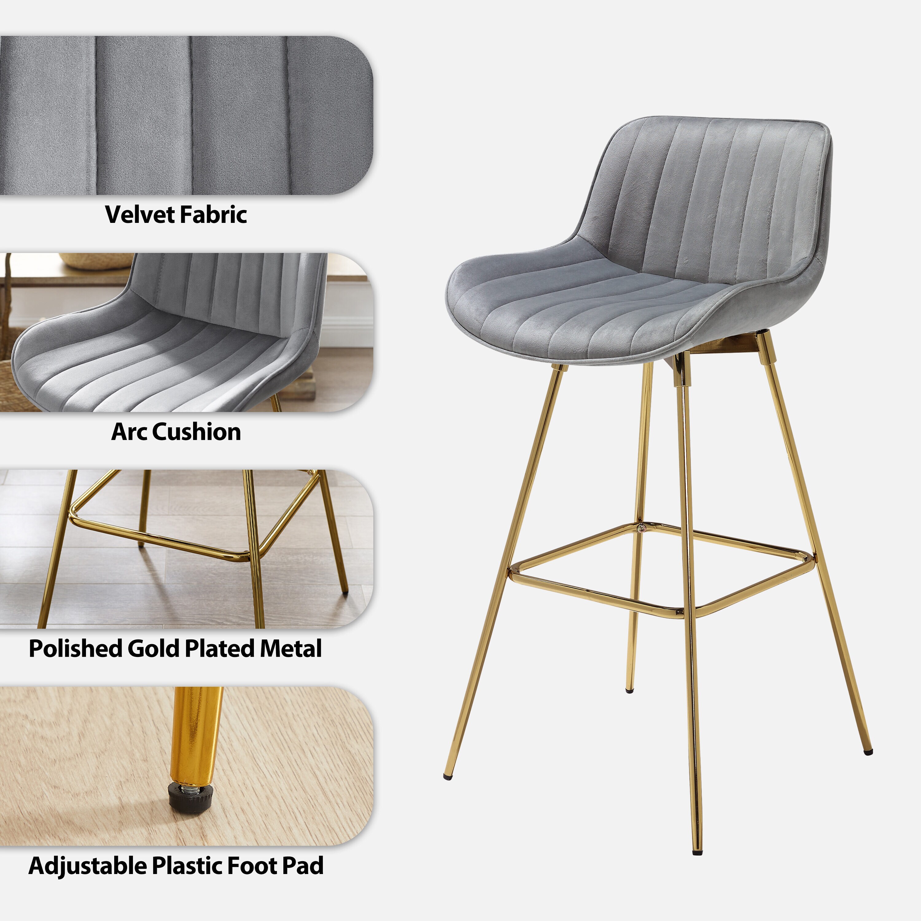 Art Leon BS012-GRAY stools - View #5