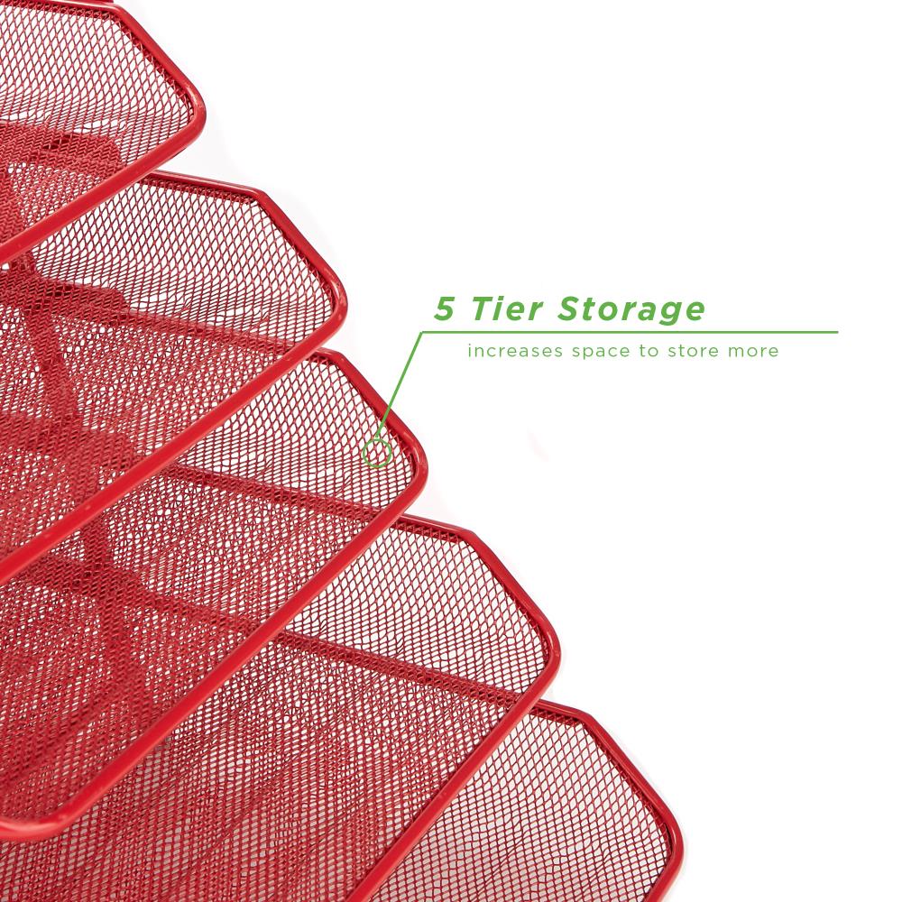 Mind Reader 5TPAPER-RED Desktop-Organizers - View #5