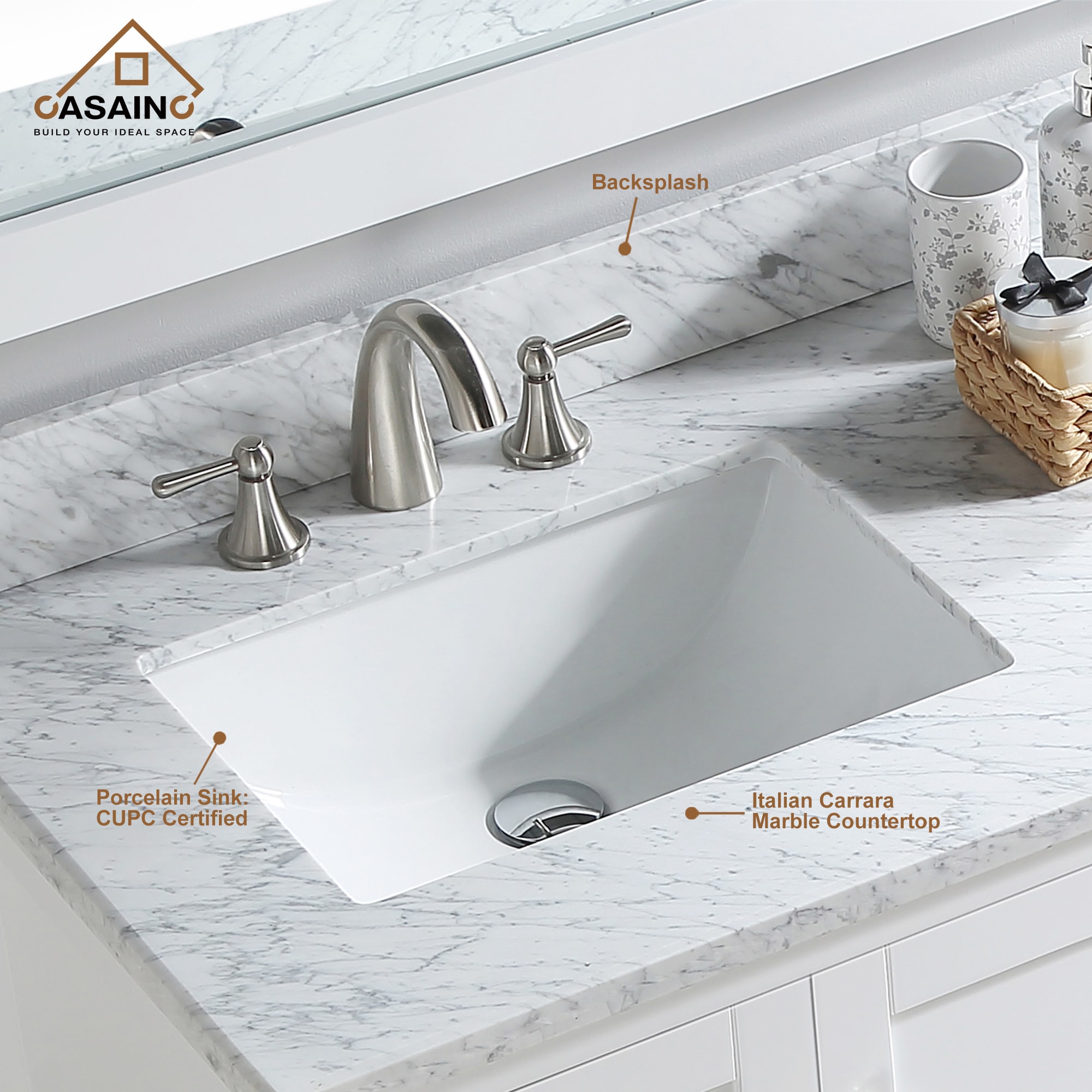 CASAINC MS-10060-CAB-WH-1 Bath-Vanity-Combo - View #7