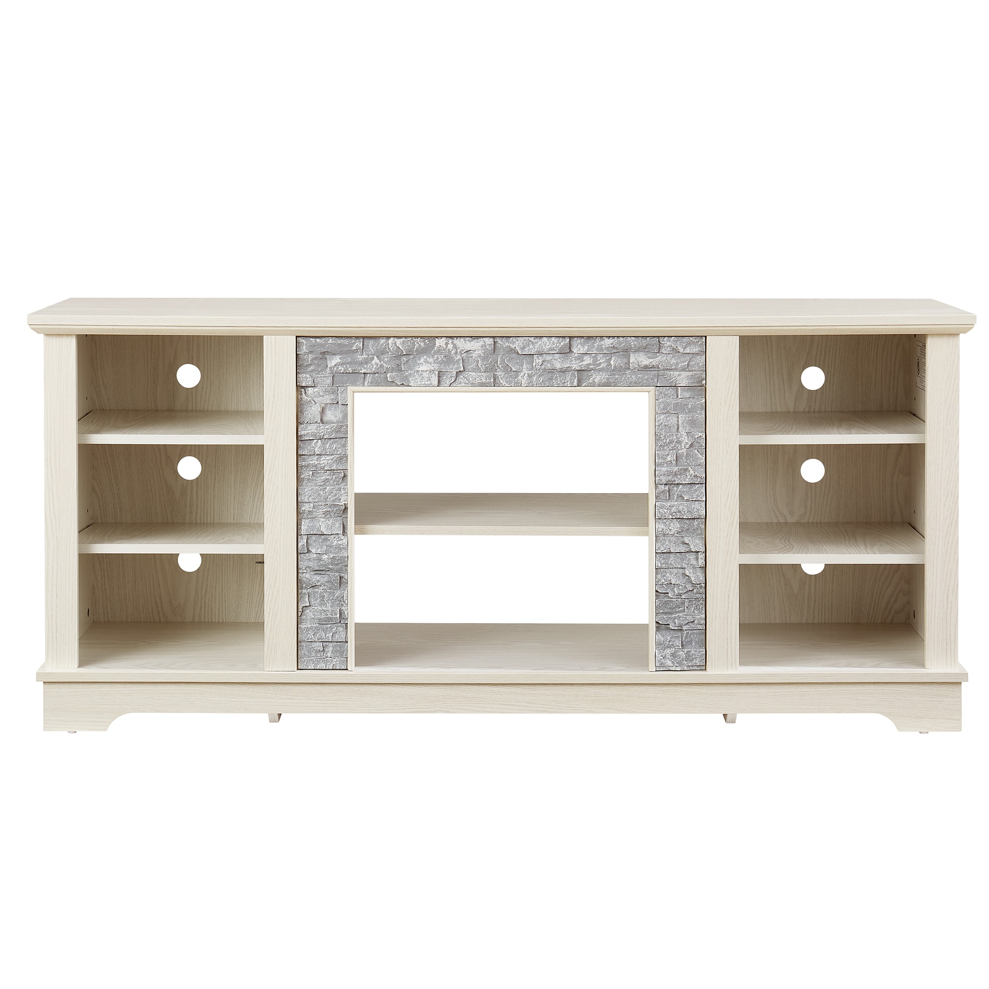SINOFURN SYC160029BG Farmhouse/Rustic Antique White TV cabinet ( Accommodates TVs up to 65-in )